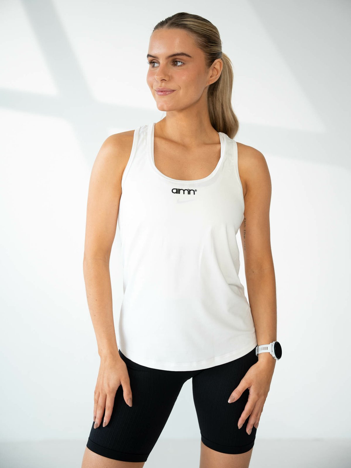 Aim'n Soft Basic Racerback Tank White