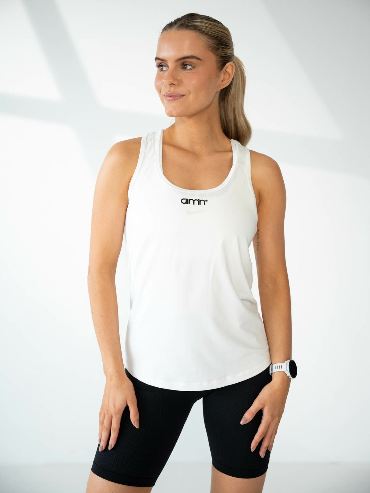 Aim'n Soft Basic Racerback Tank White