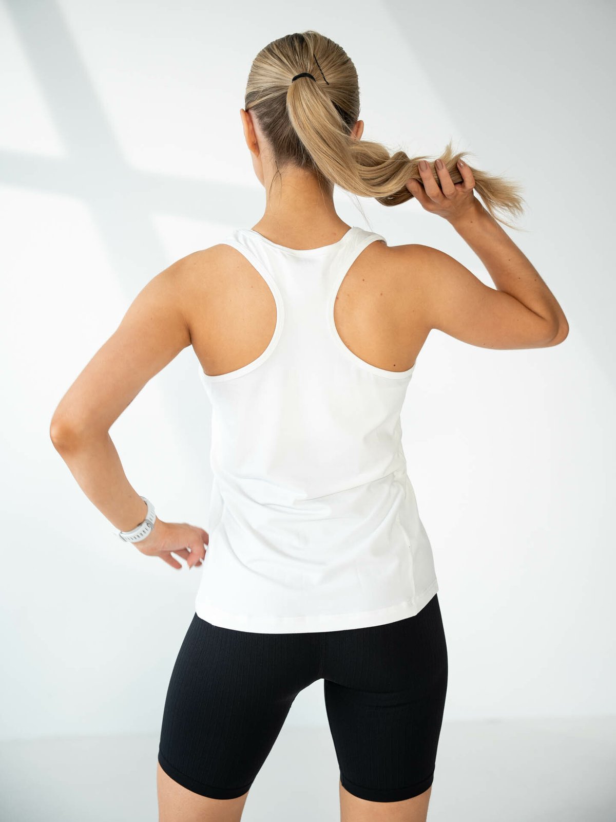 Aim'n Soft Basic Racerback Tank White