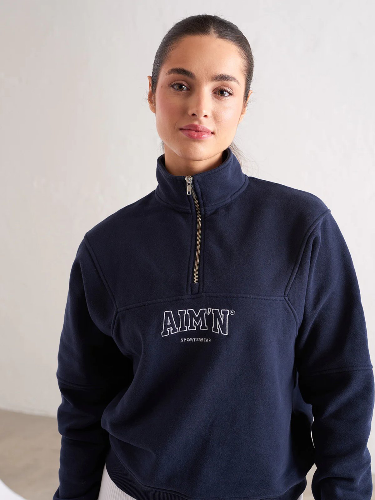 Aim'n College Sweat Half Zip Navy