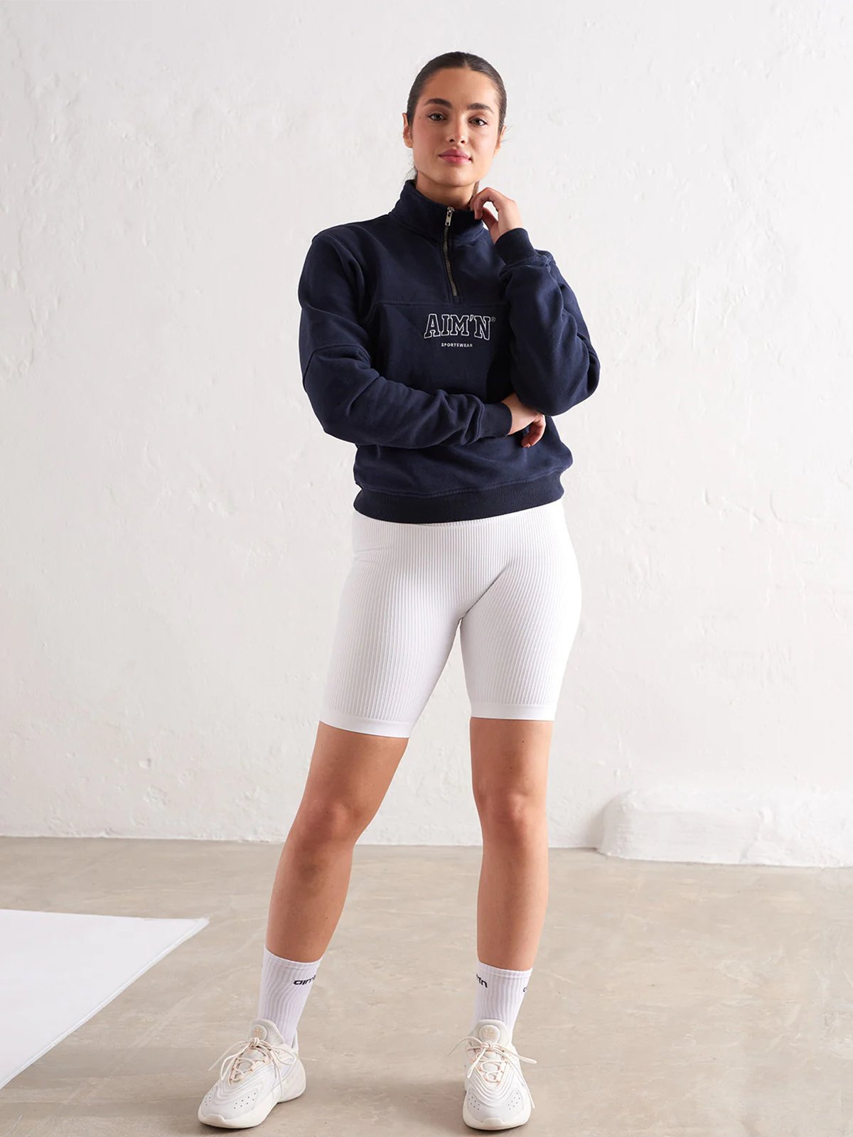 Aim'n College Sweat Half Zip Navy