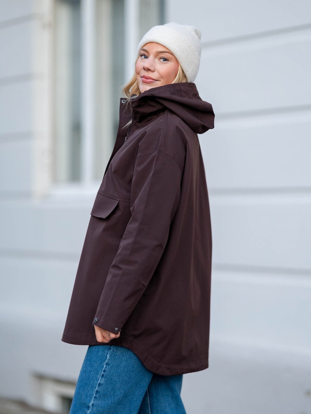 Aim'n Oversized Anorak Cacao