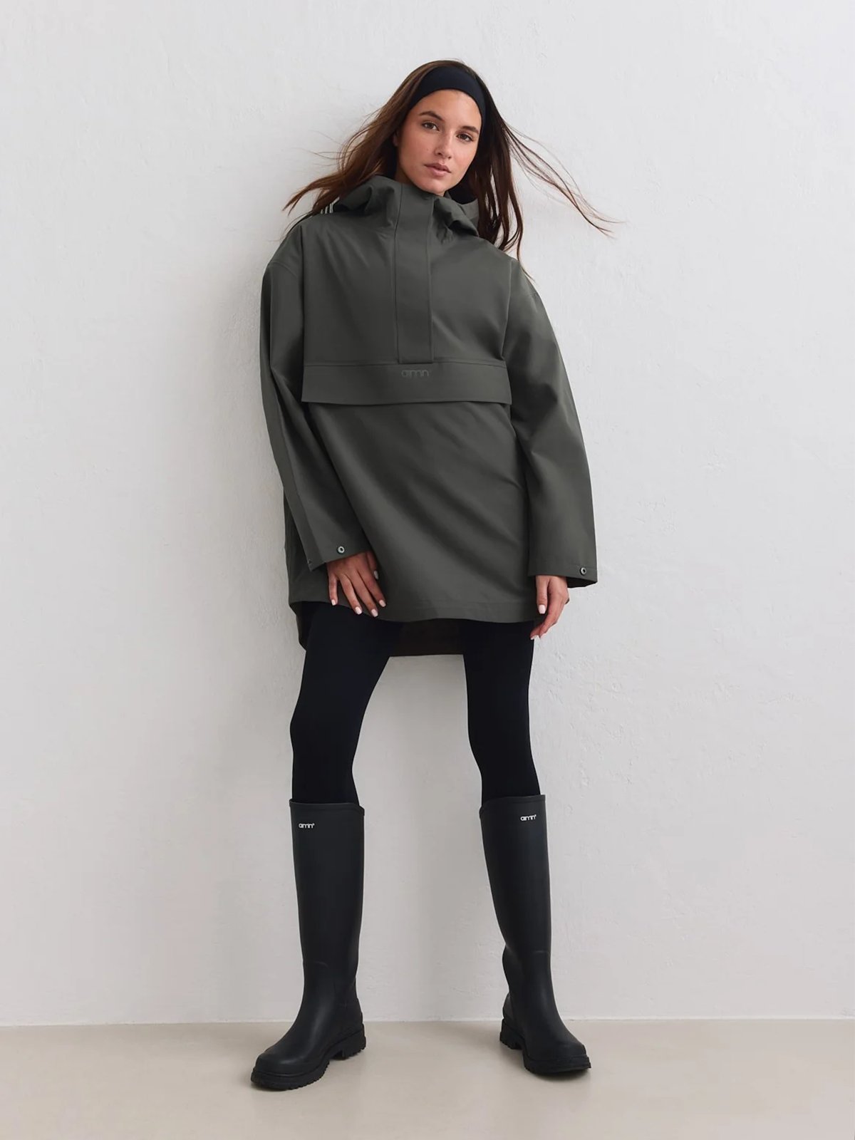 Aim'n Oversized Anorak Dark Ivy