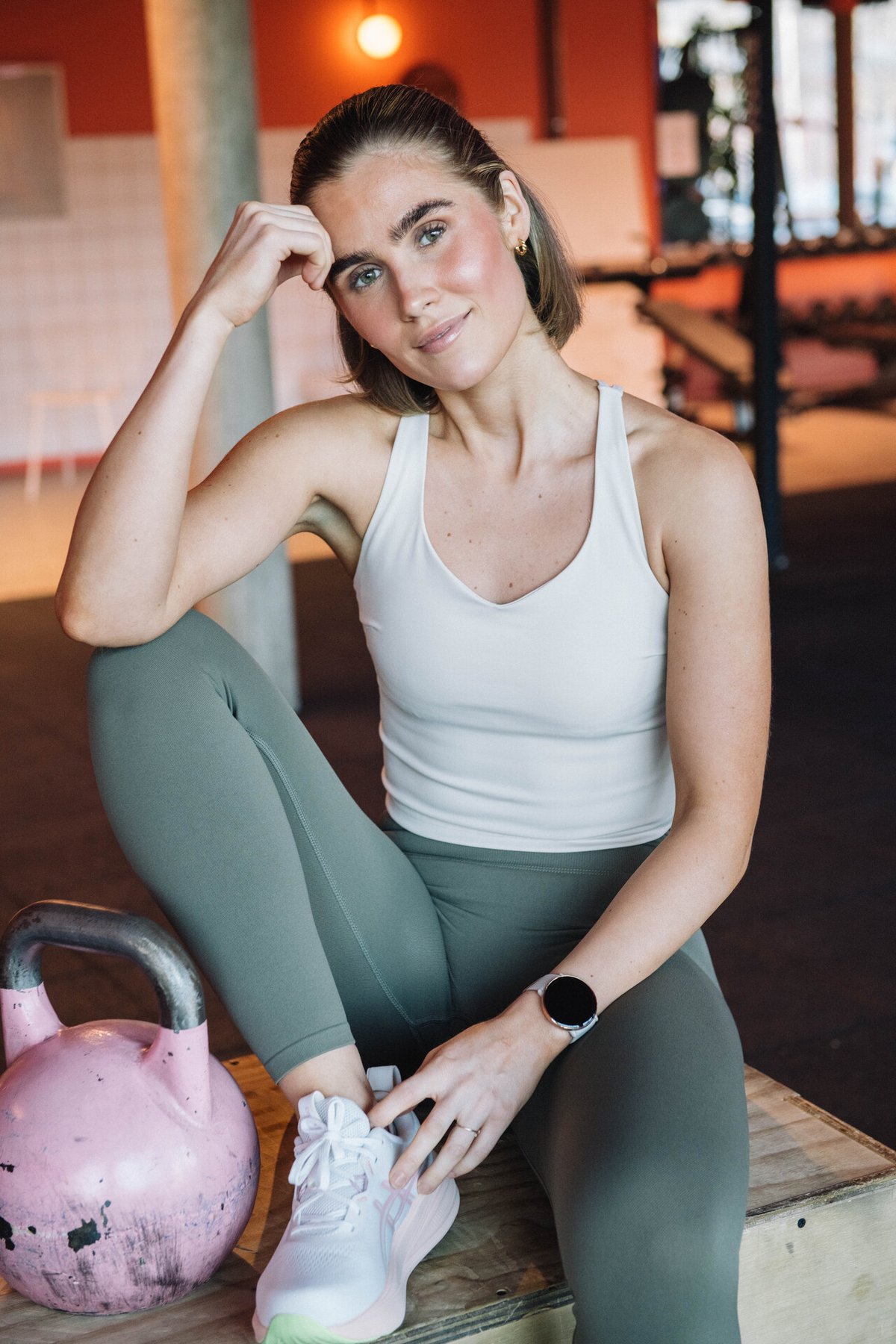 Aim'n Sculpting Strappy Bralette Clay