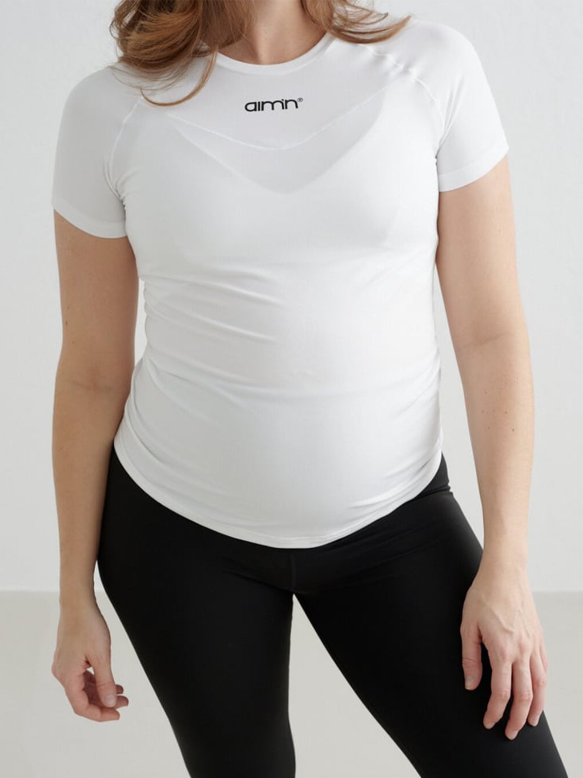 Aim'n Soft Basic Maternity Short Sleeve White