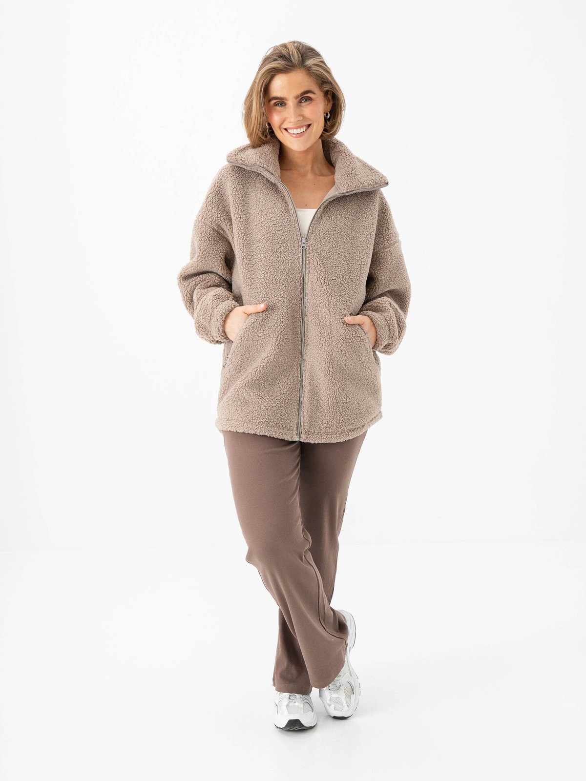 Aim'n Ease Ribbed Pants Macchiato