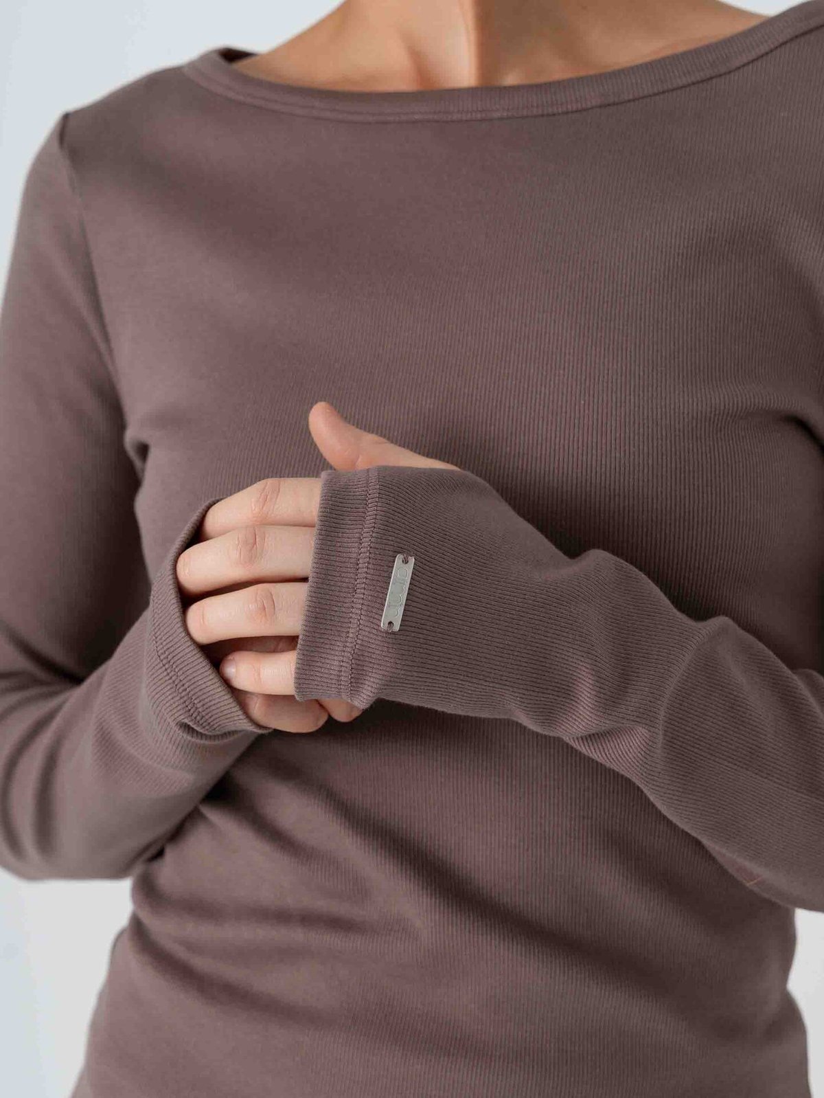 Aim'n Ease Ribbed Long Sleeve Top Macchiato