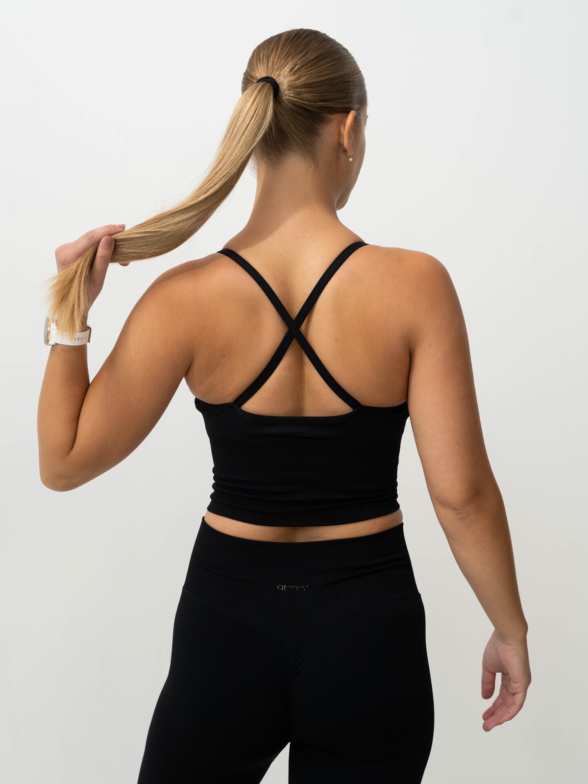 Aim'n Shape Seamless Cross Back Bralette Black