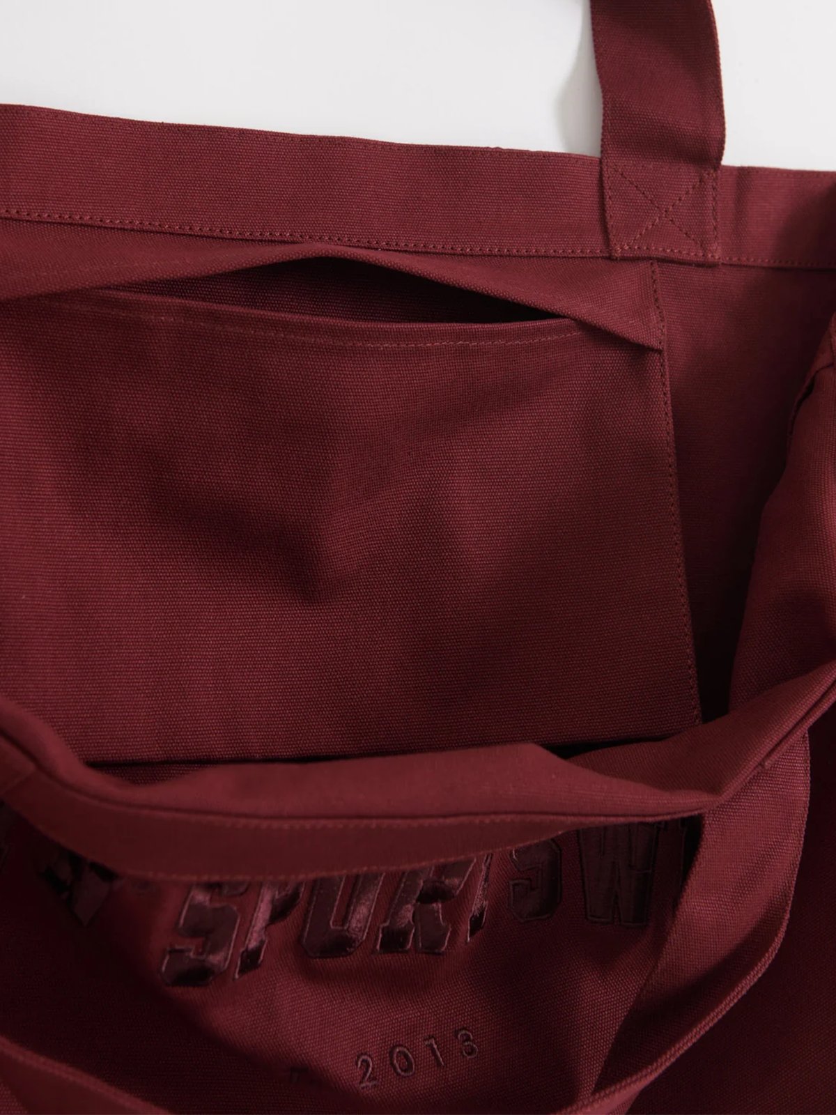 Aim'n Varsity Canvas Tote Bag Merlot