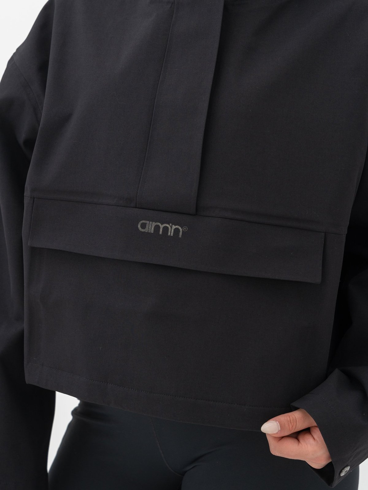 Aim'n Cropped Waterproof Anorak Black