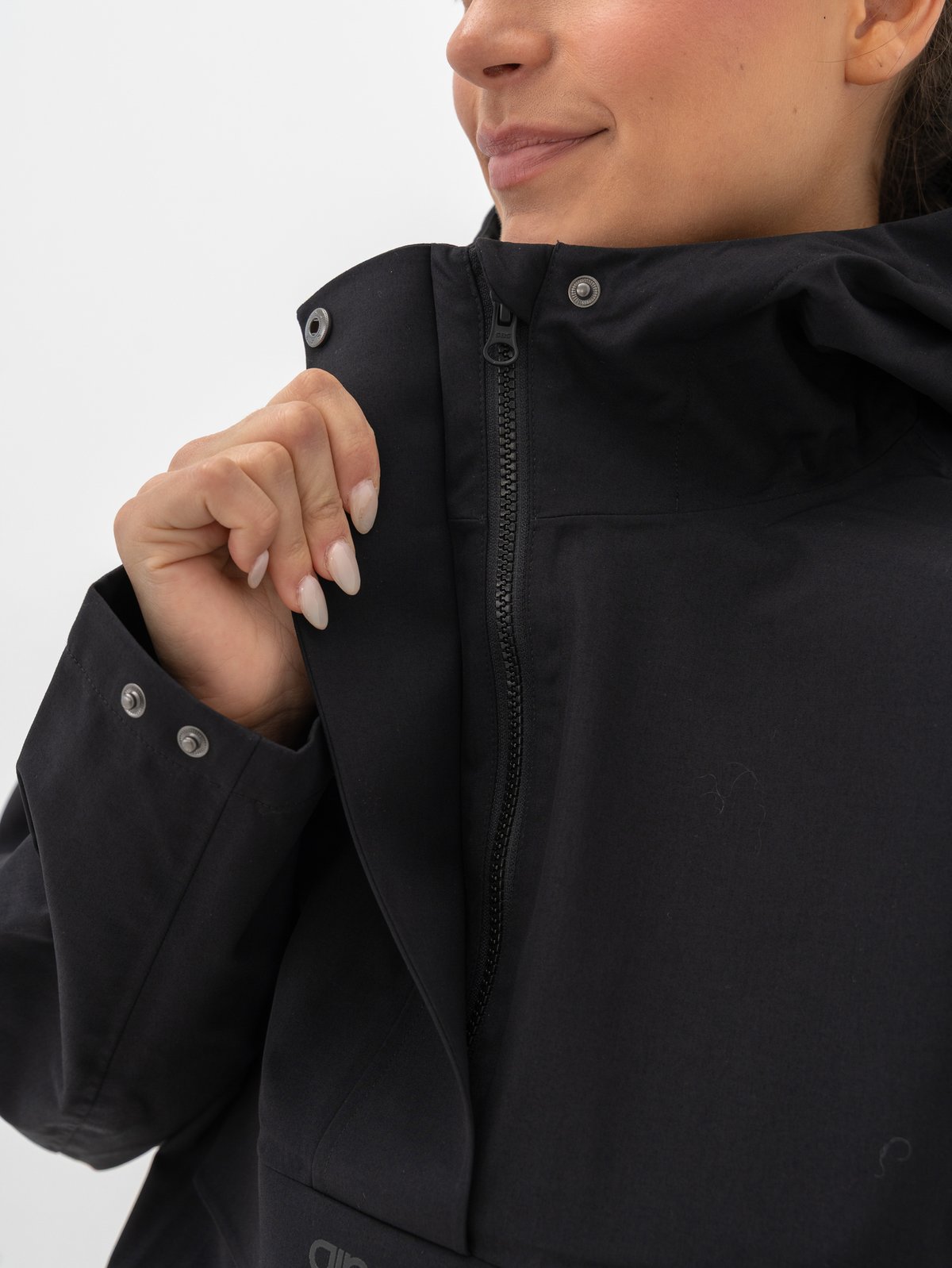 Aim'n Cropped Waterproof Anorak Black