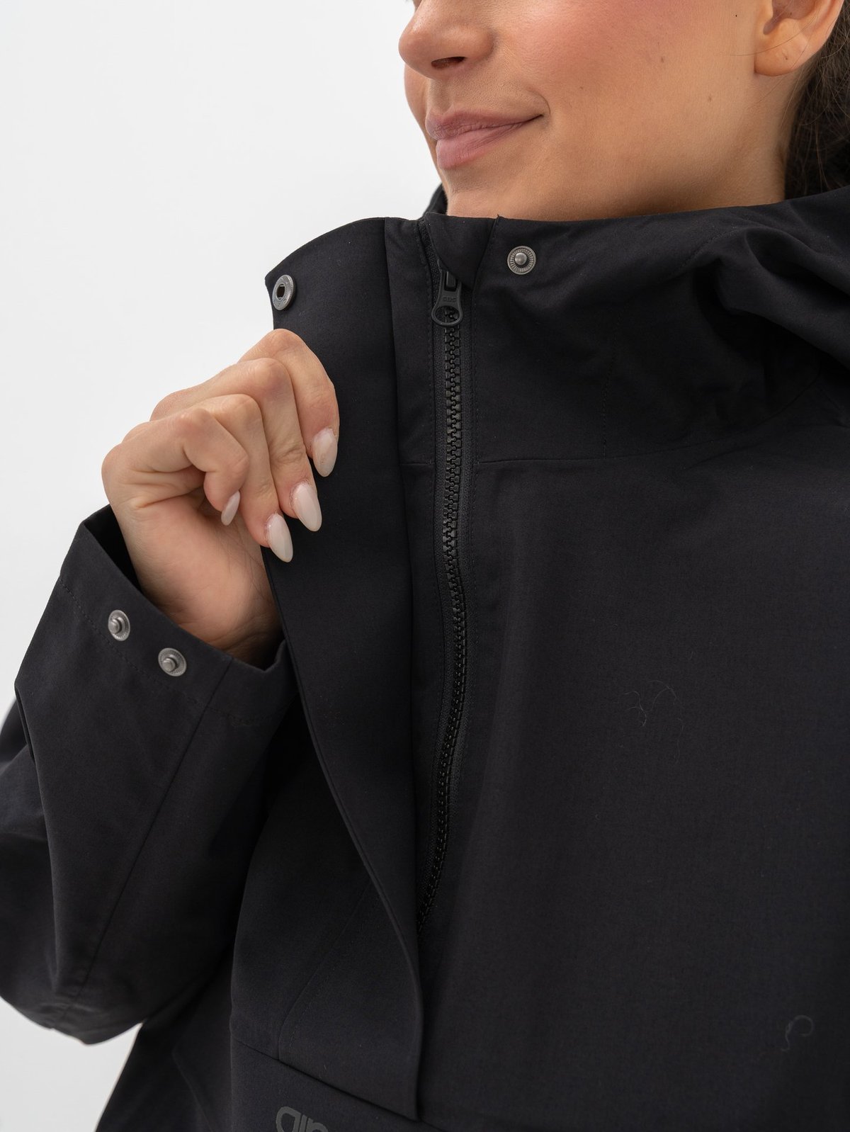 Aim'n Cropped Waterproof Anorak Black