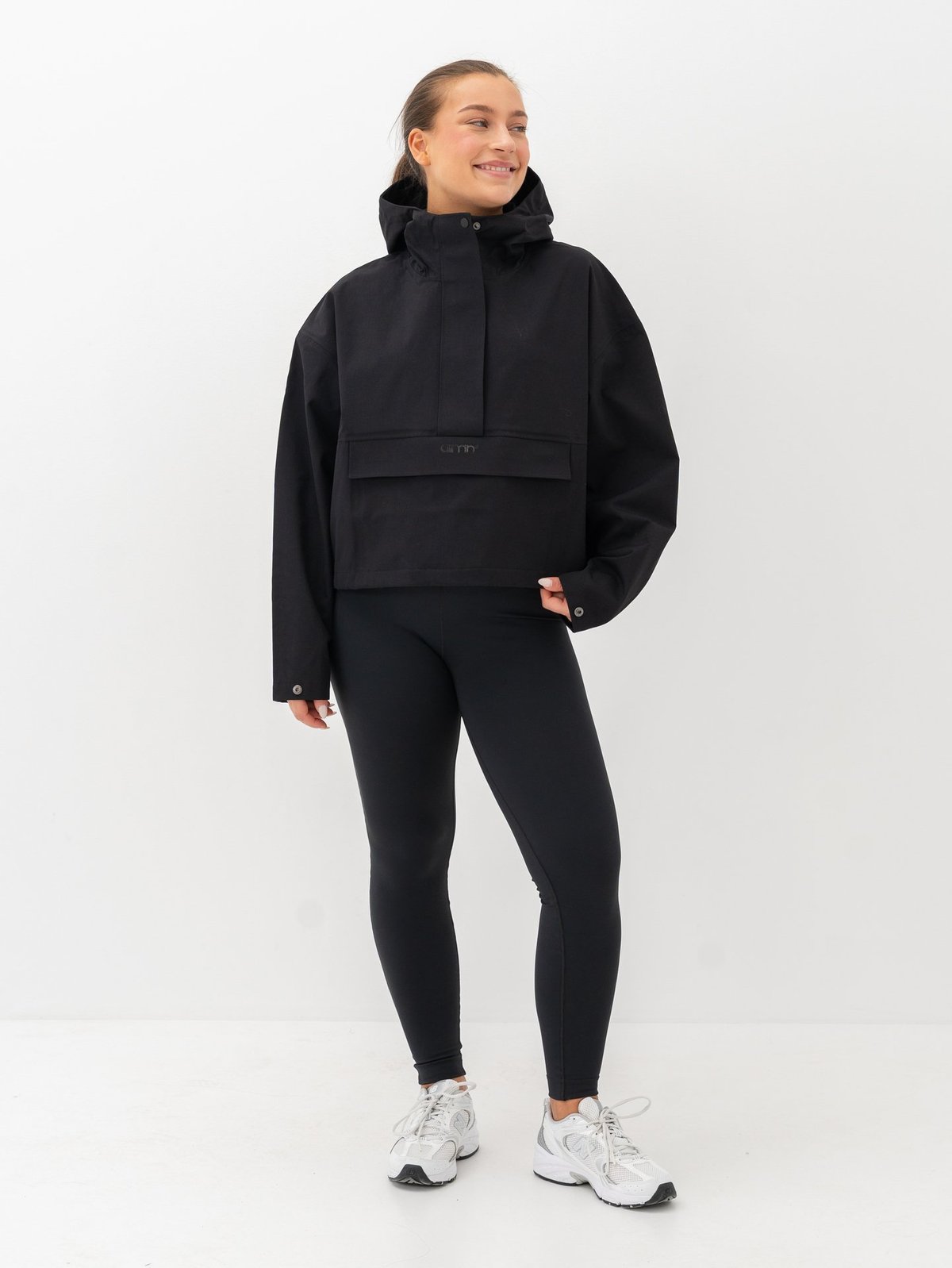 Aim'n Cropped Waterproof Anorak Black