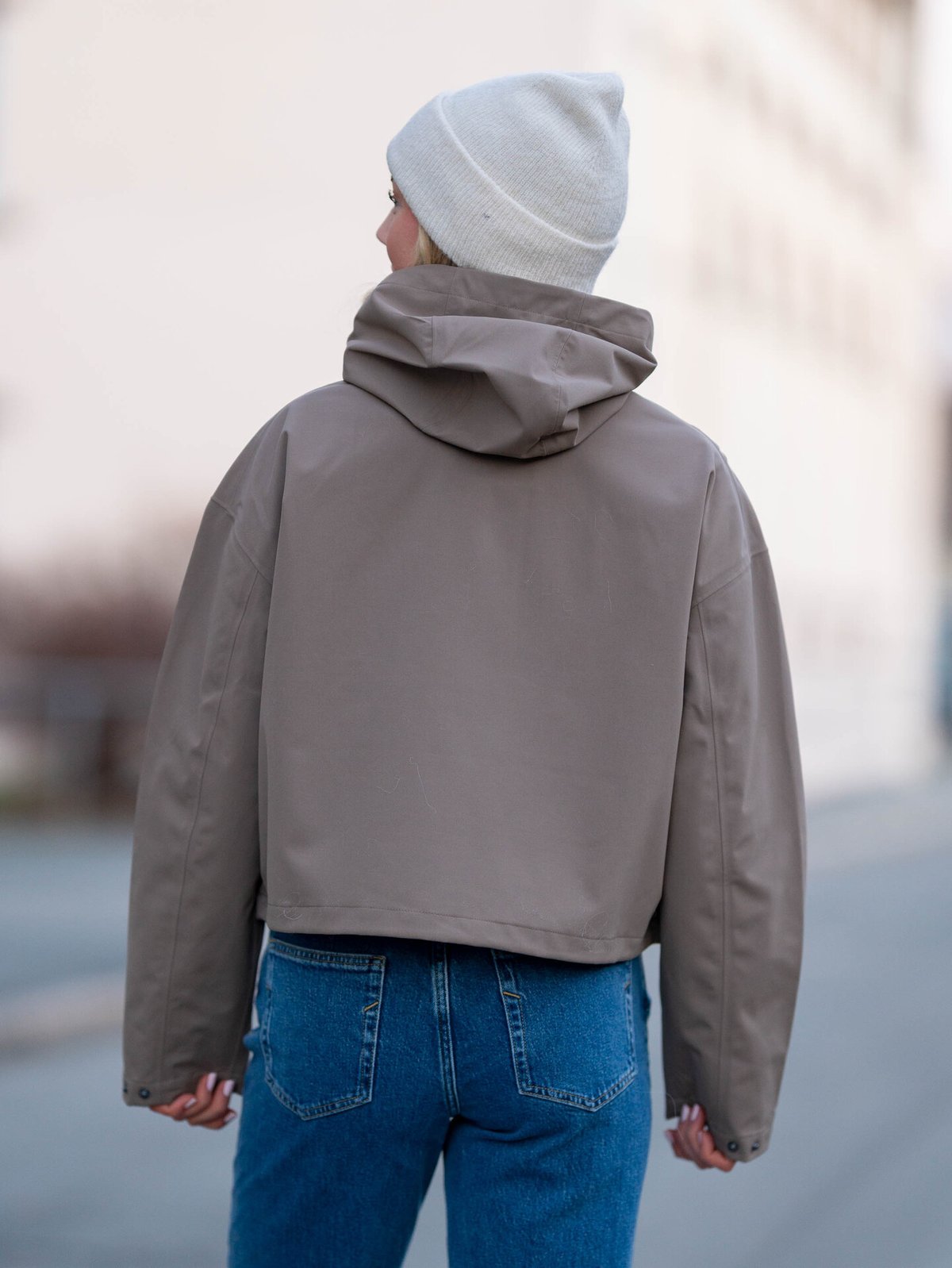 Aim'n Cropped Waterproof Anorak Nougat