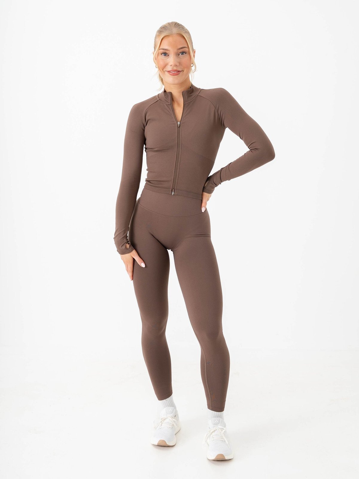 Aim'n Shape Seamless Zip Jacket Macchiato