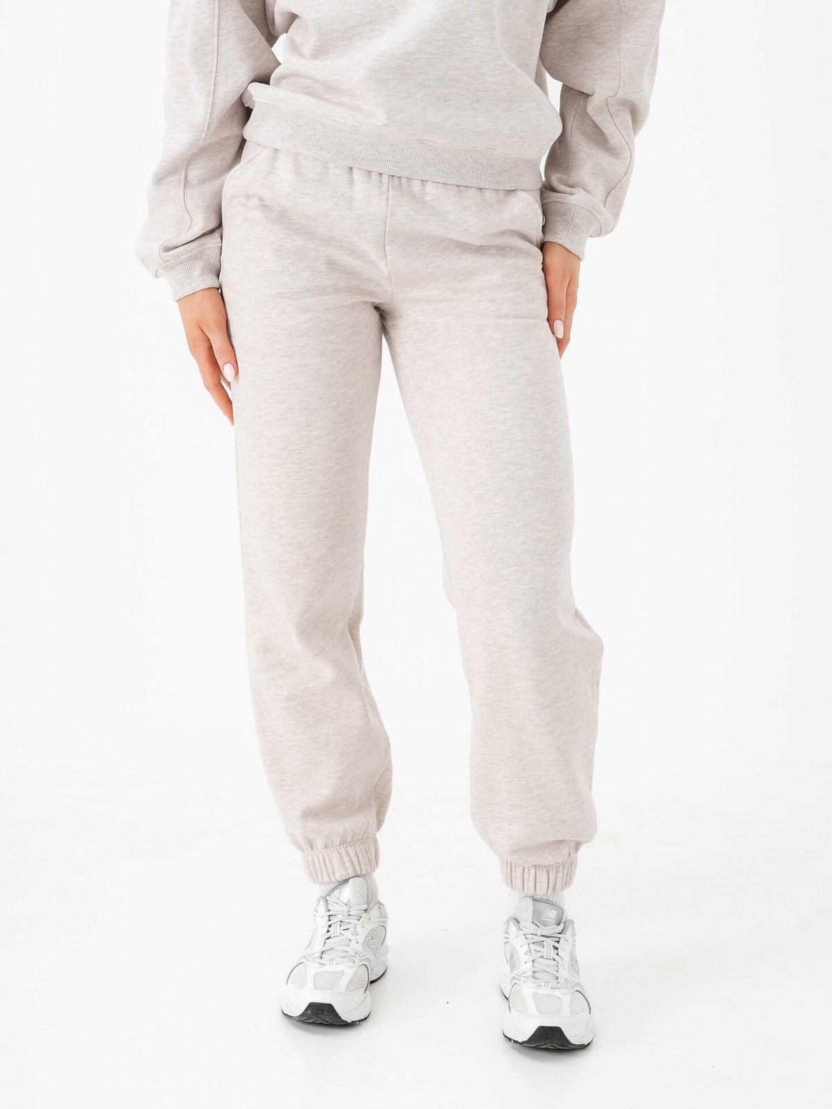 Aim'n Classic Sweat Pants Beige Melange