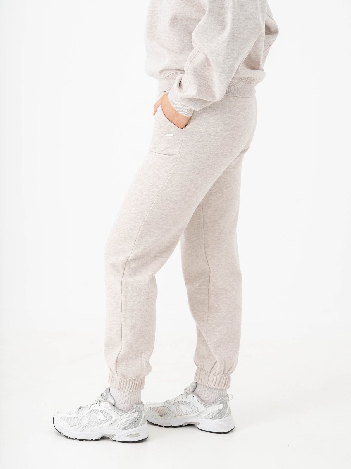 Aim'n Classic Sweat Pants Beige Melange