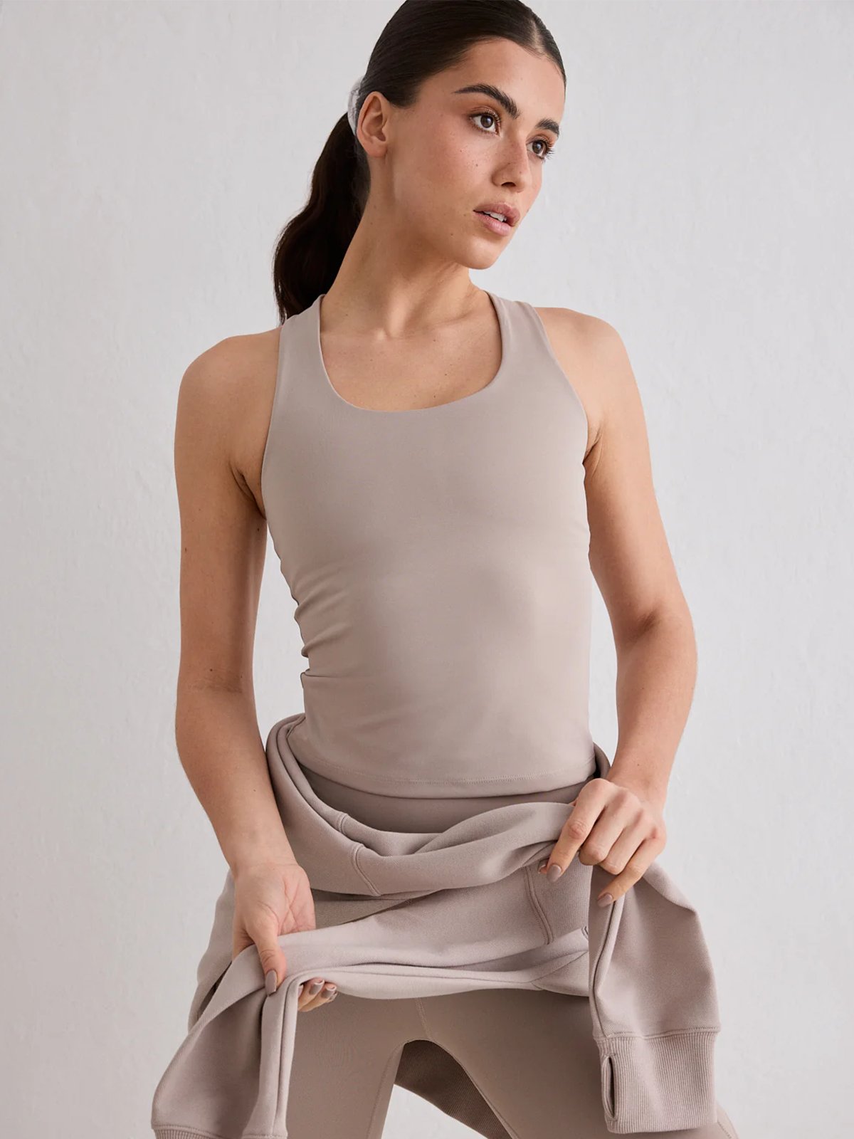 Aim'n Lunar Running Singlet Dark Clay