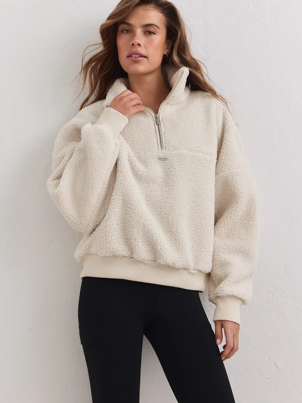 Aim'n Pile Half Zip Cream