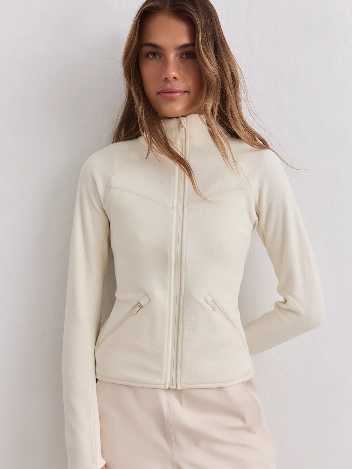 Aim'n Stretch Fleece Zip Jacket Cream