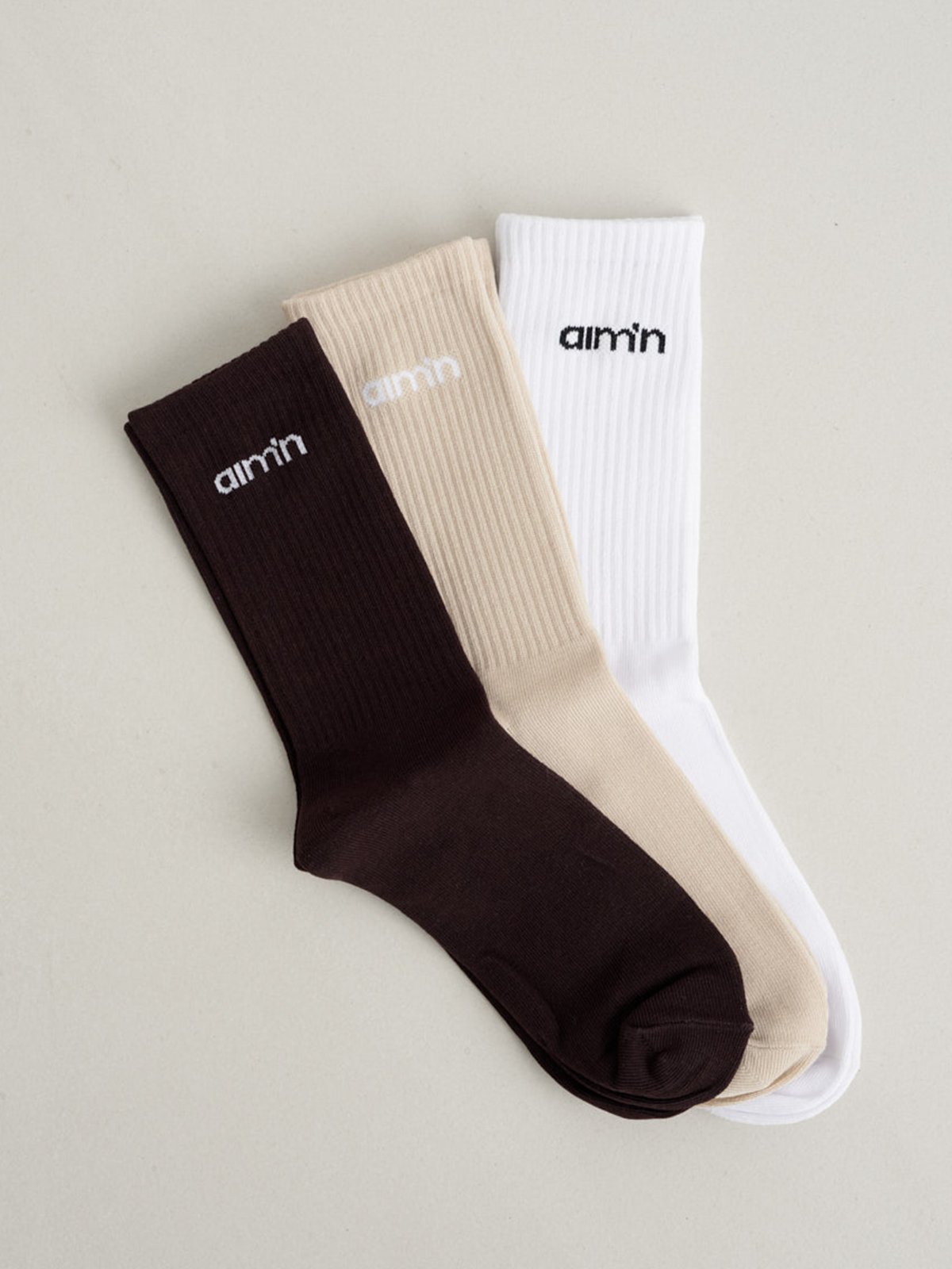 Aim'n Logo Socks 3-Pack Cacao