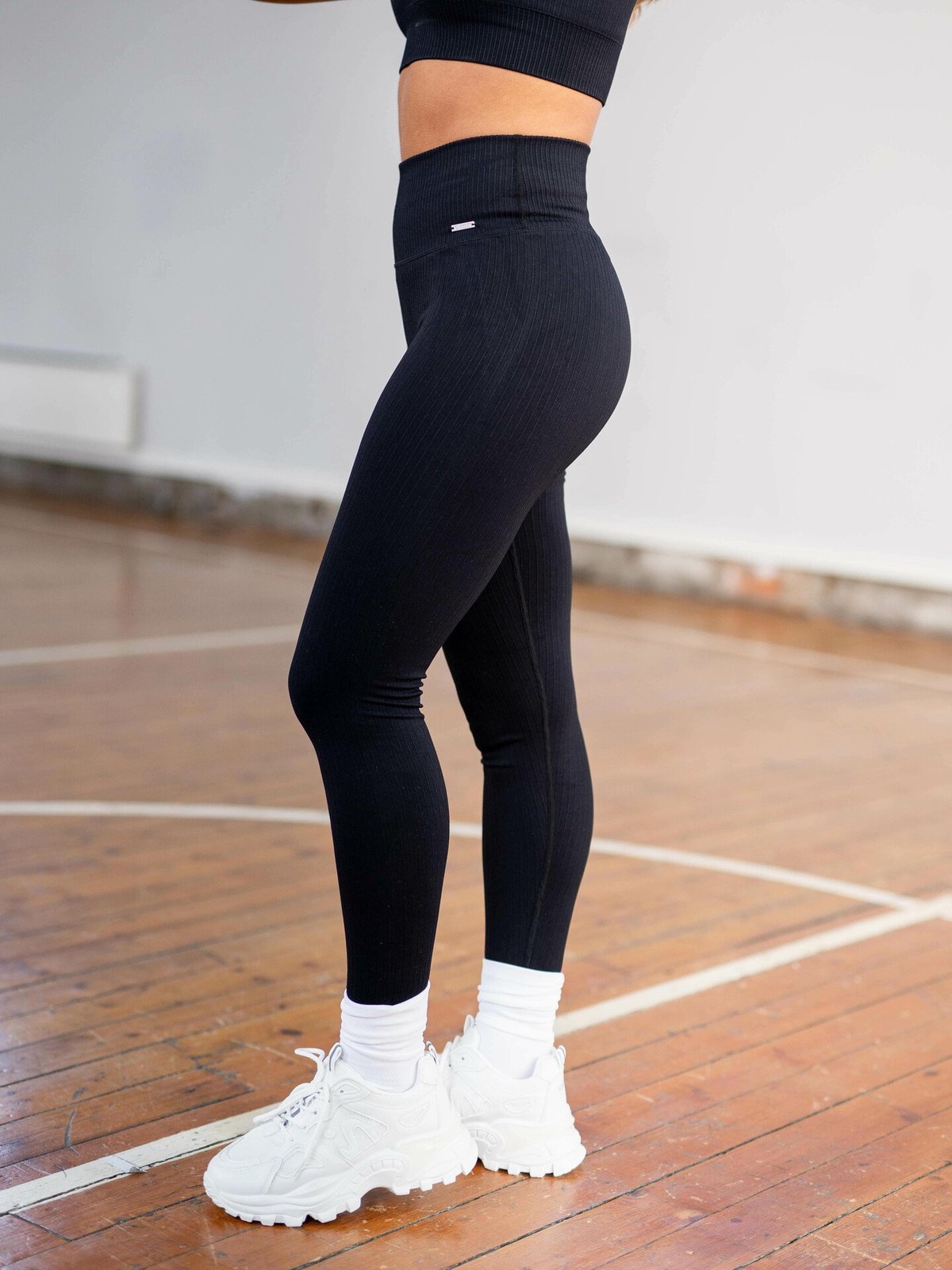 Aim'n Ribbed Seamless Tights Black