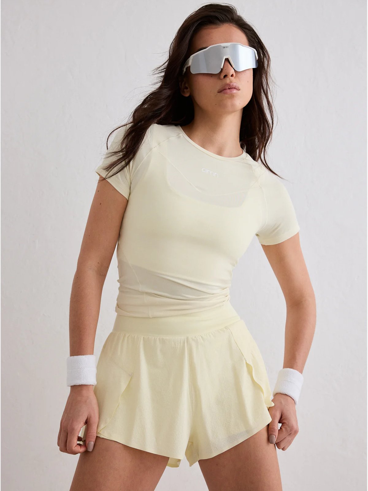 Aim'n Soft Basic Short Sleeve Lemon White