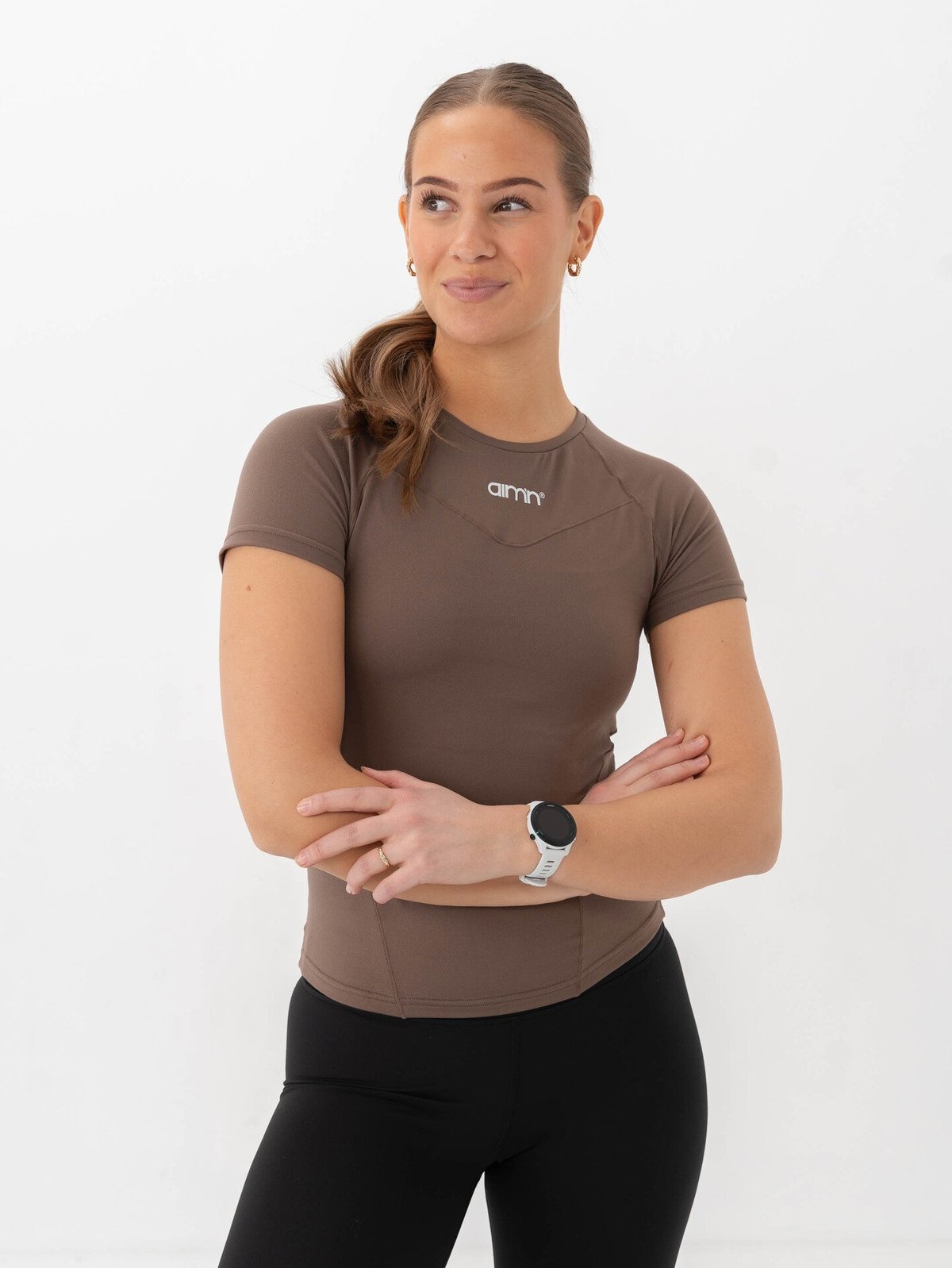 Aim'n Soft Basic Short Sleeve Macchiato