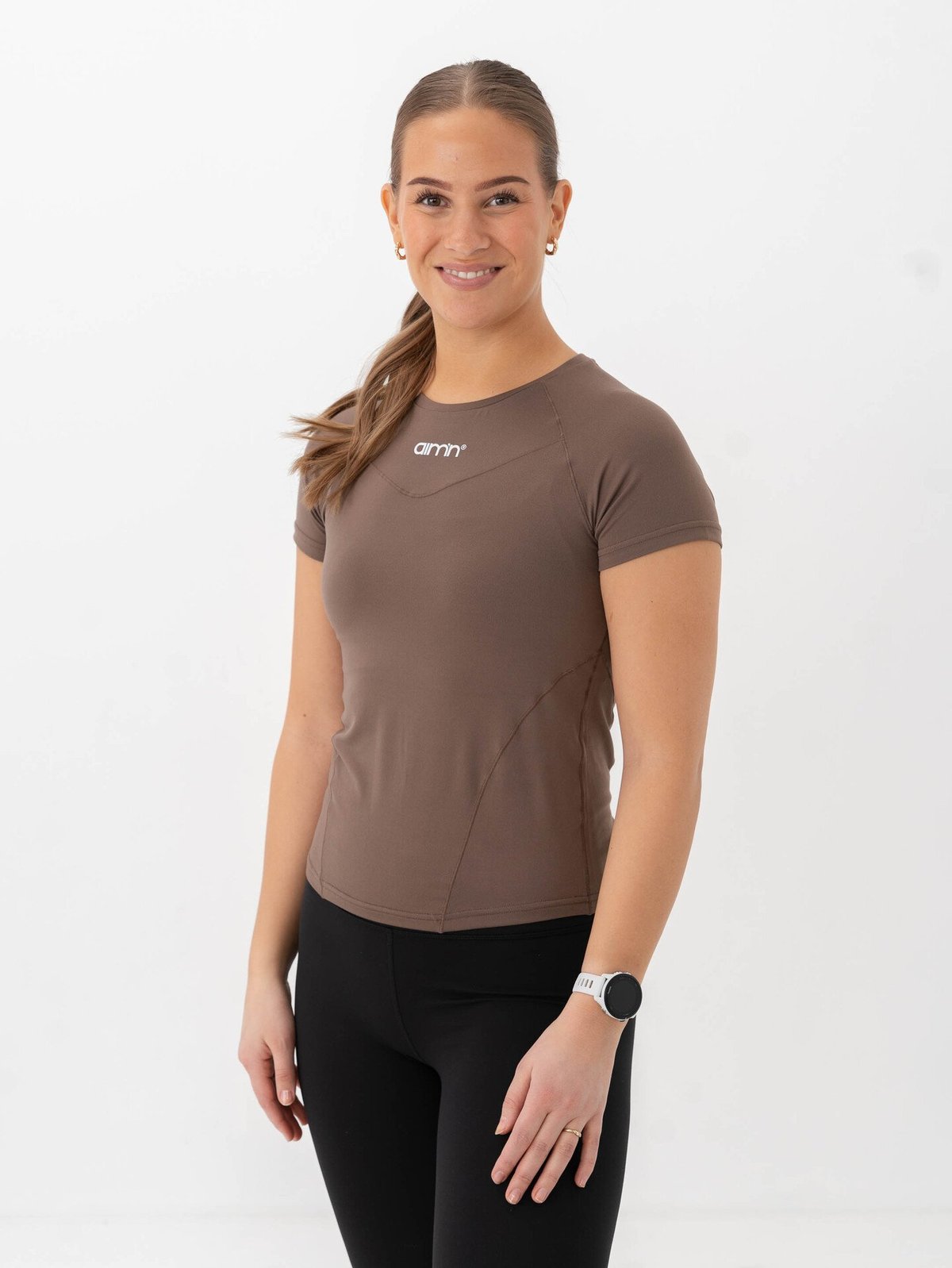 Aim'n Soft Basic Short Sleeve Macchiato