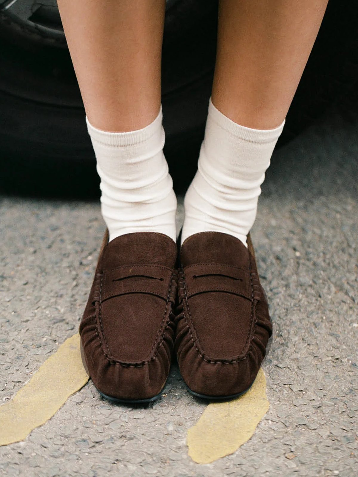 Alohas Aven Suede Brown Leather Loafers Suede brown