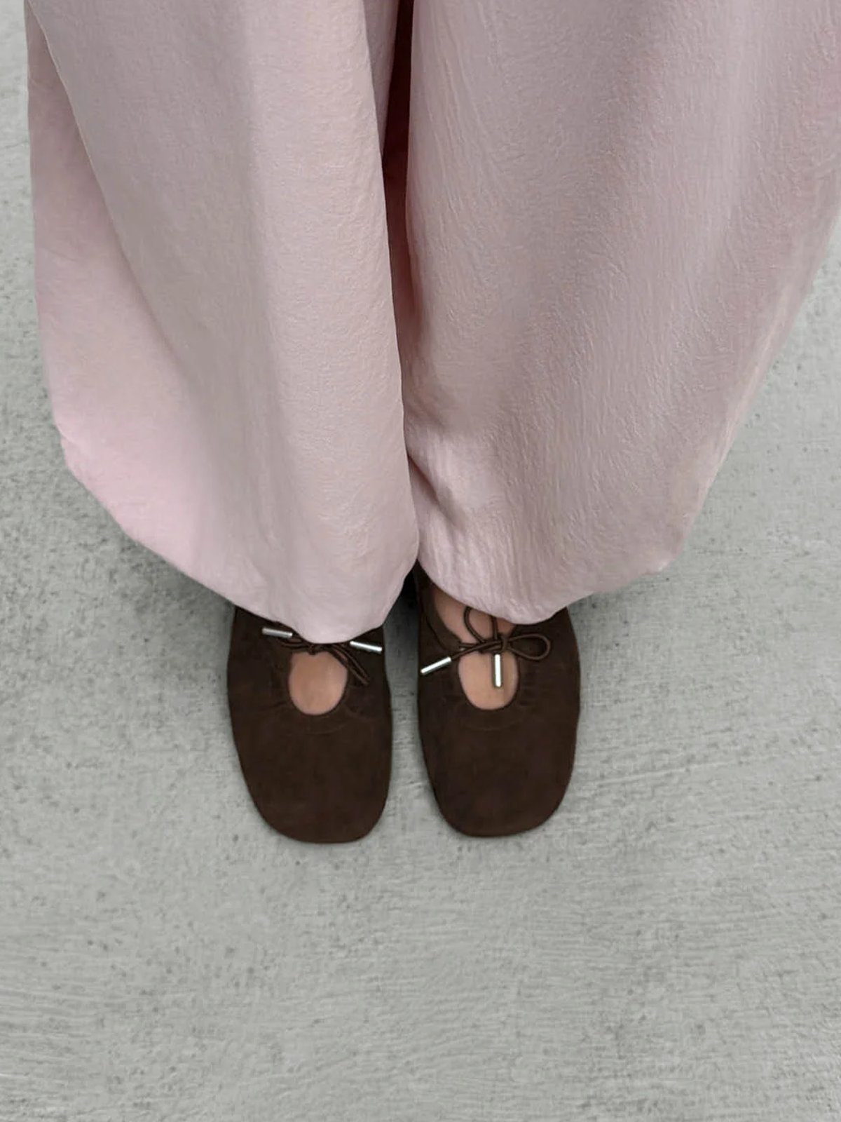 Alohas Rosalind Recycled Brown Leather Ballet Flats Recycled brown