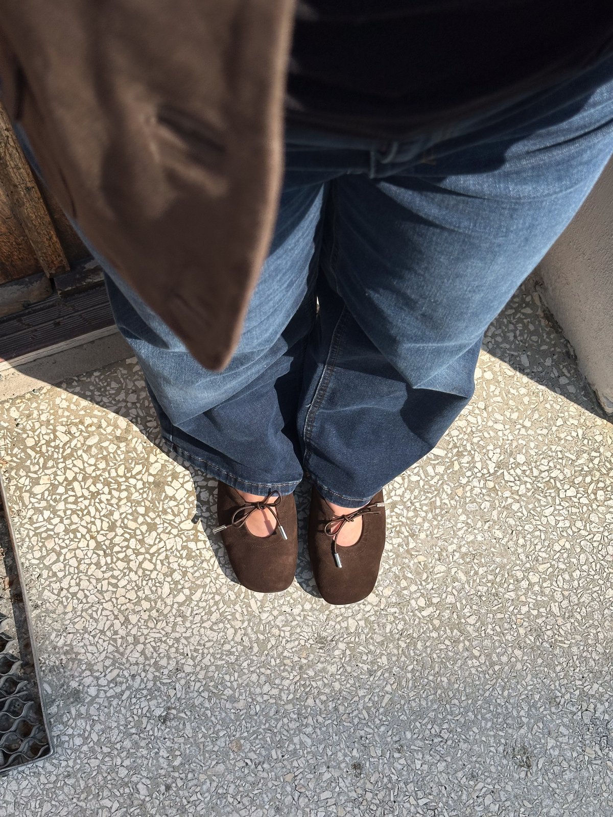 Alohas Rosalind Recycled Brown Leather Ballet Flats Recycled brown