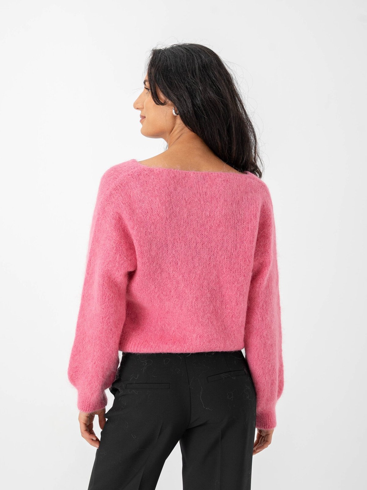 American Dreams Milana Long Sleeve Alpaca Pullover Pink
