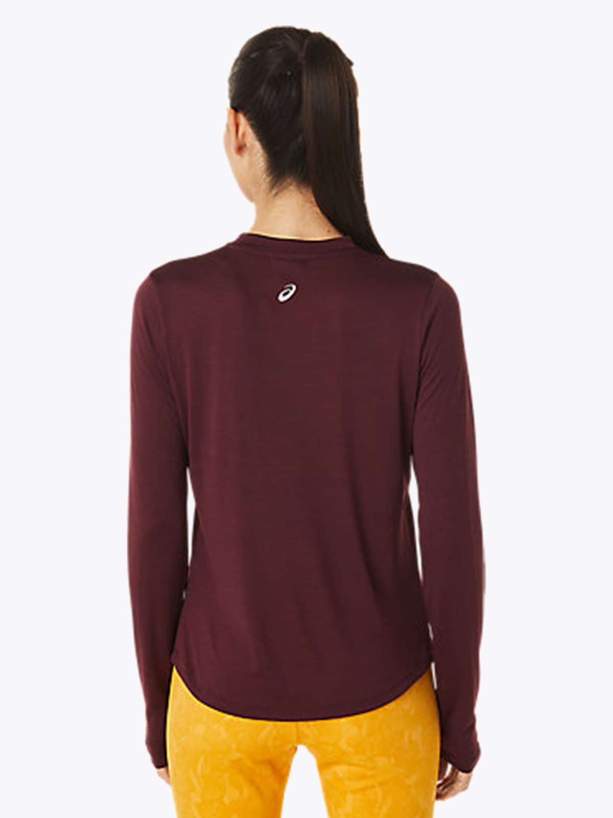 ASICS Mock Neck Run Long Sleeve Top Deep Mars