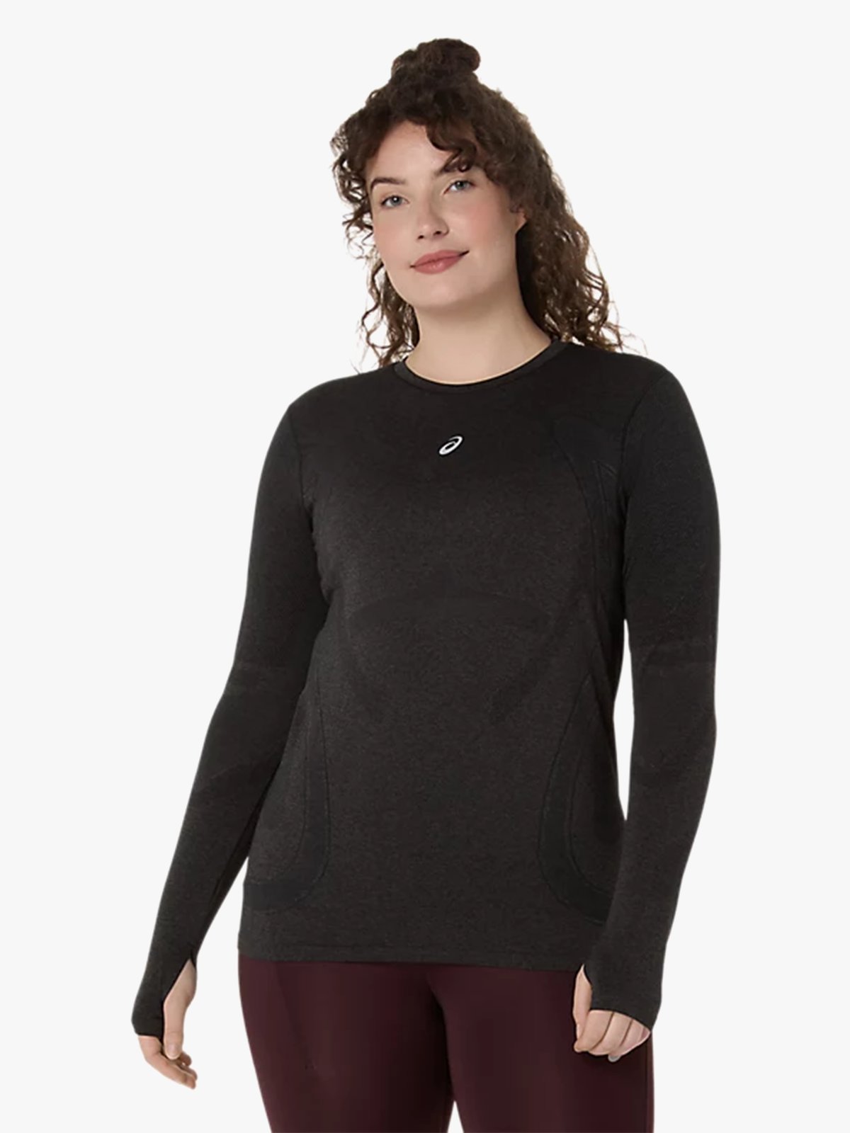 ASICS Road Seamless Long Sleeve Top Performance Black/Graphite Grey