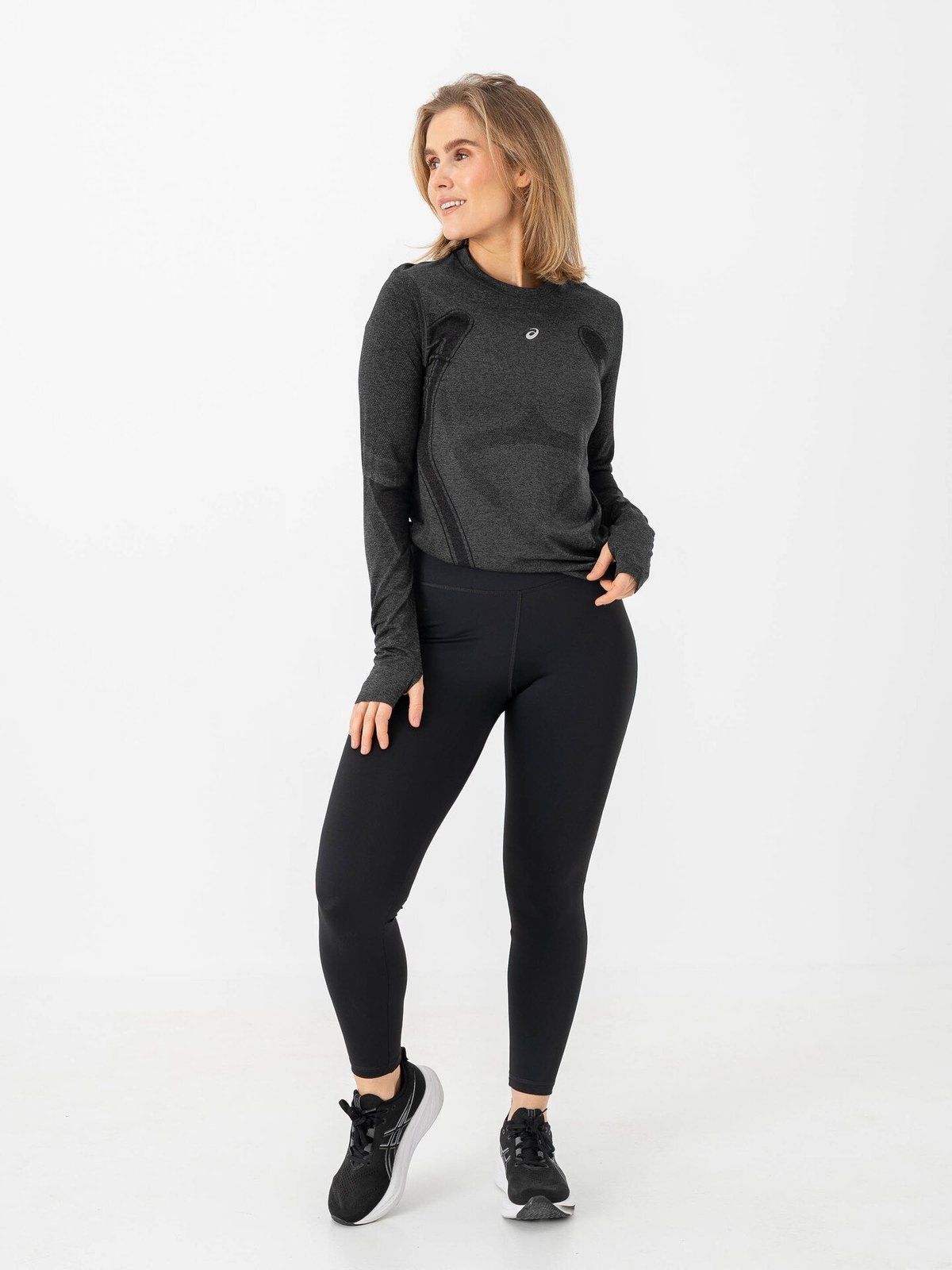 ASICS Road Seamless Long Sleeve Top Performance Black/Graphite Grey