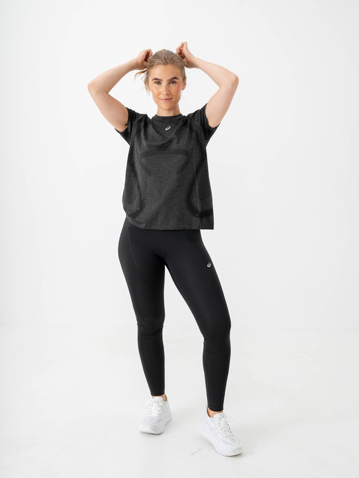 ASICS Road Seamless Short Sleeve Top Performance Black/Graphite Grey