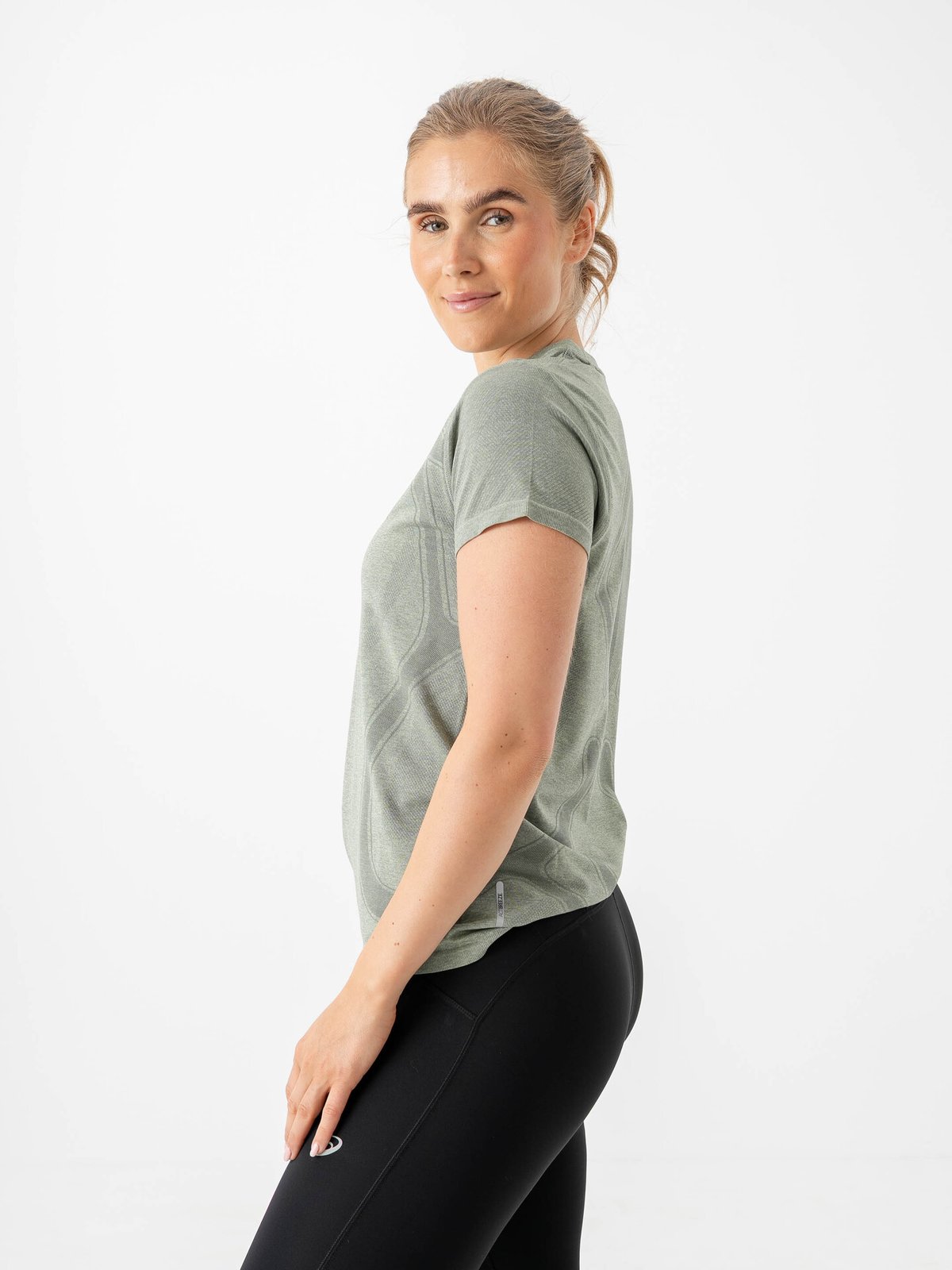 ASICS Road Seamless Short Sleeve Top Monument Blue/Whisper Green