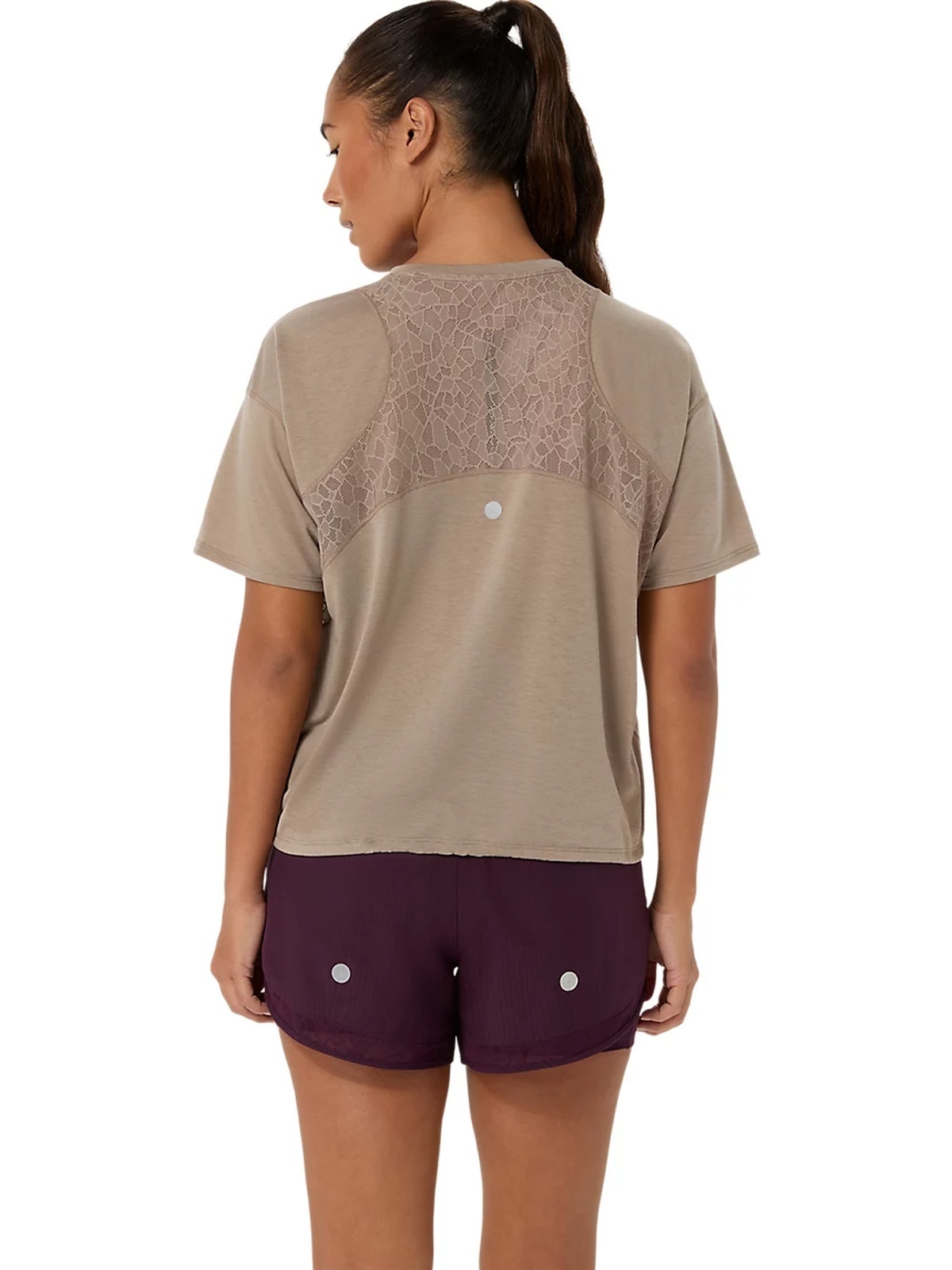 ASICS Nagino Run Short Sleeve Top Greige