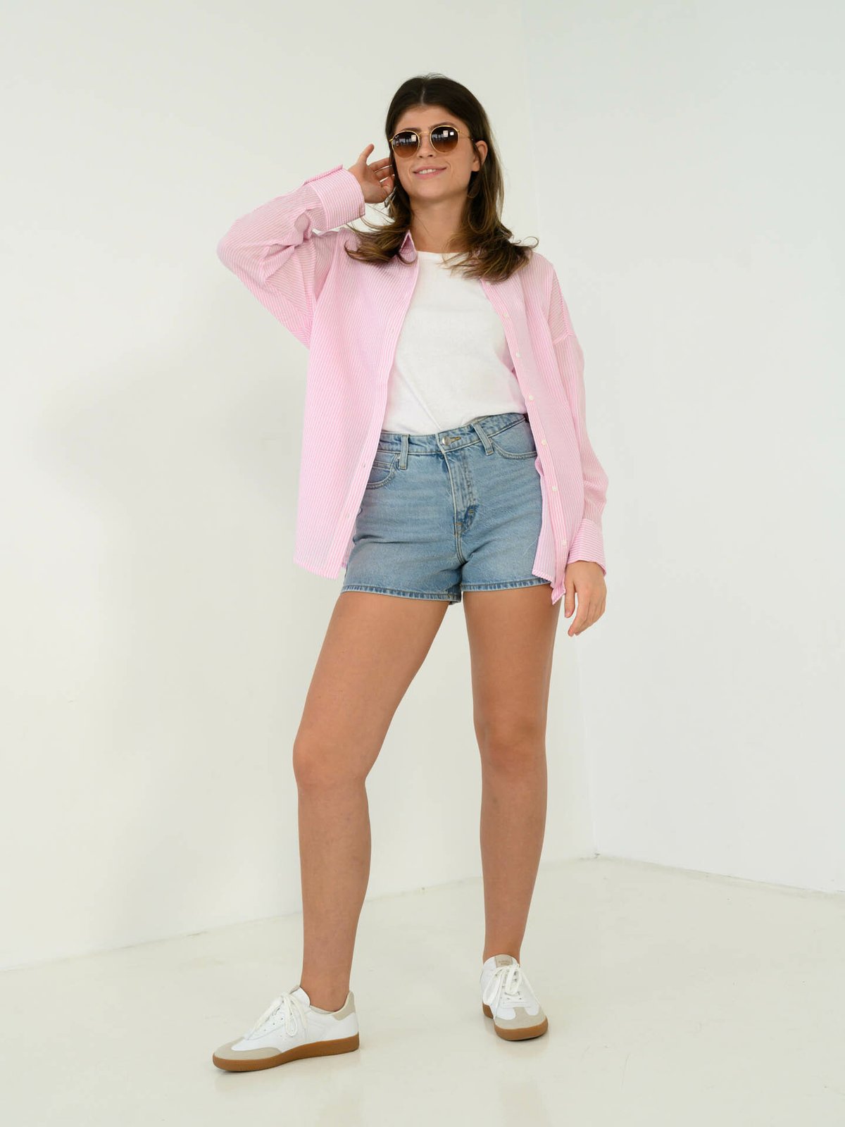 A-View Sonja shirt Pink/white