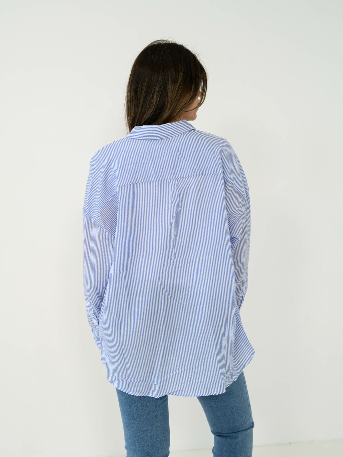 A-View Sonja shirt Blue/white stribe