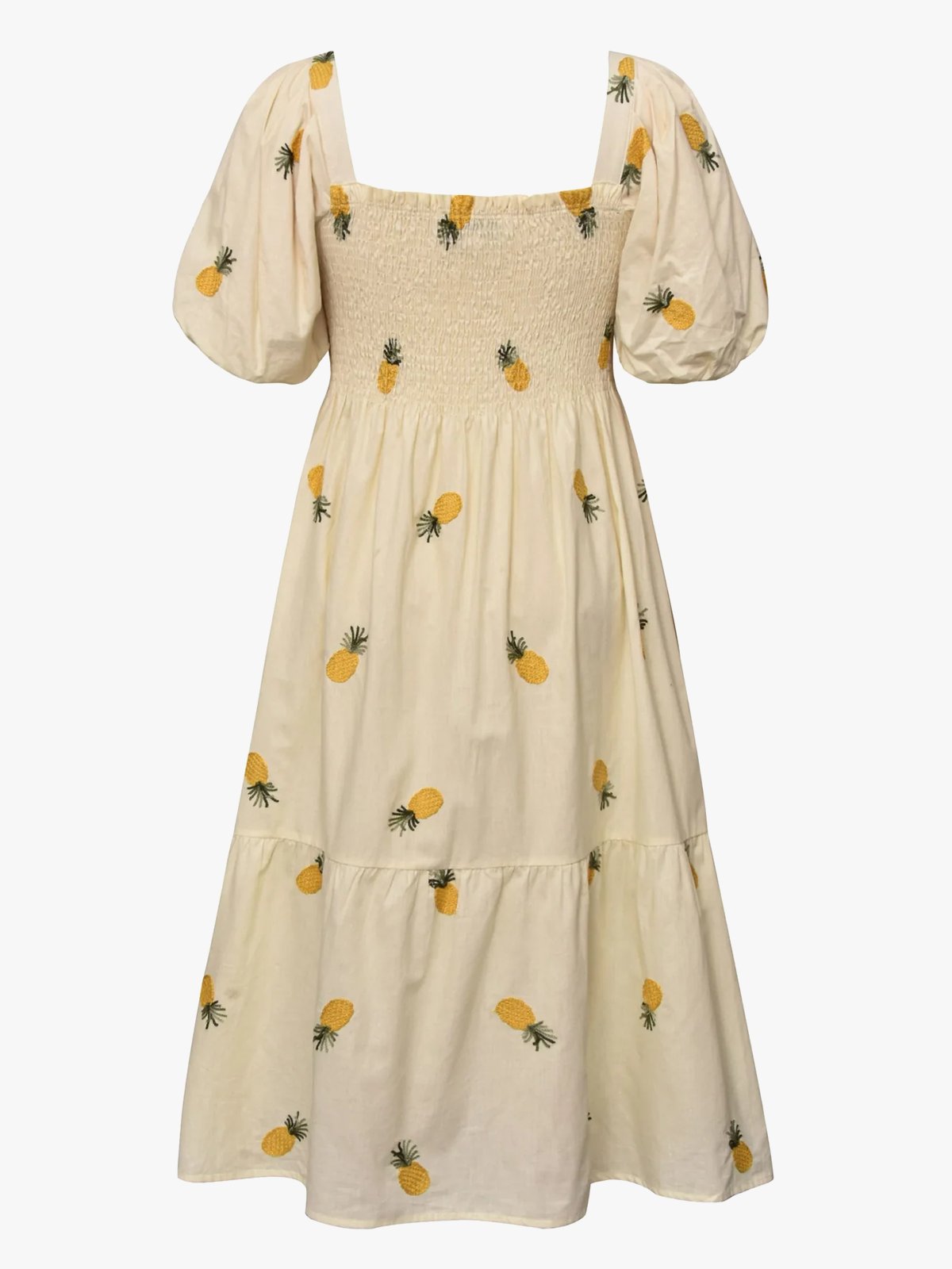 A-View Cheri fruit dress Sand/yellow