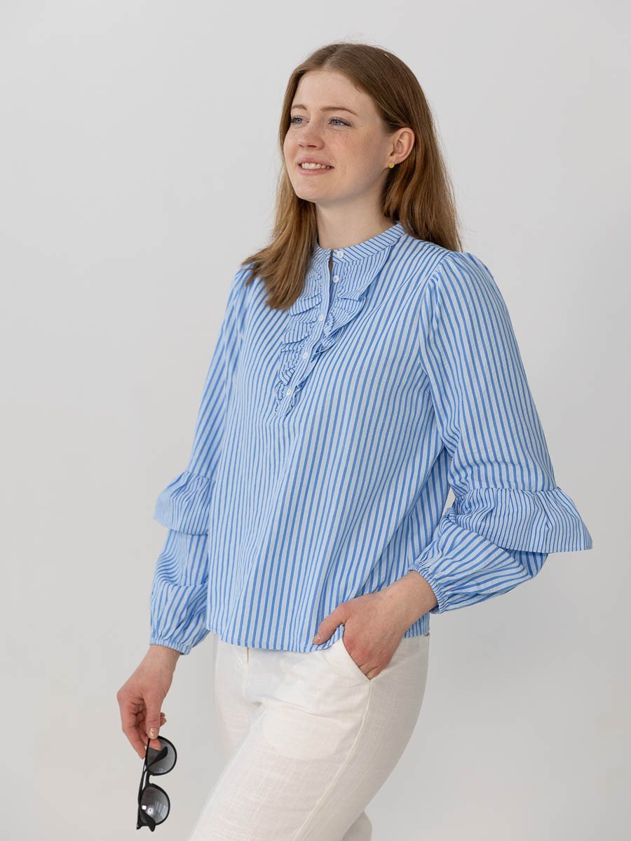 A-View Karin blouse Blue/White