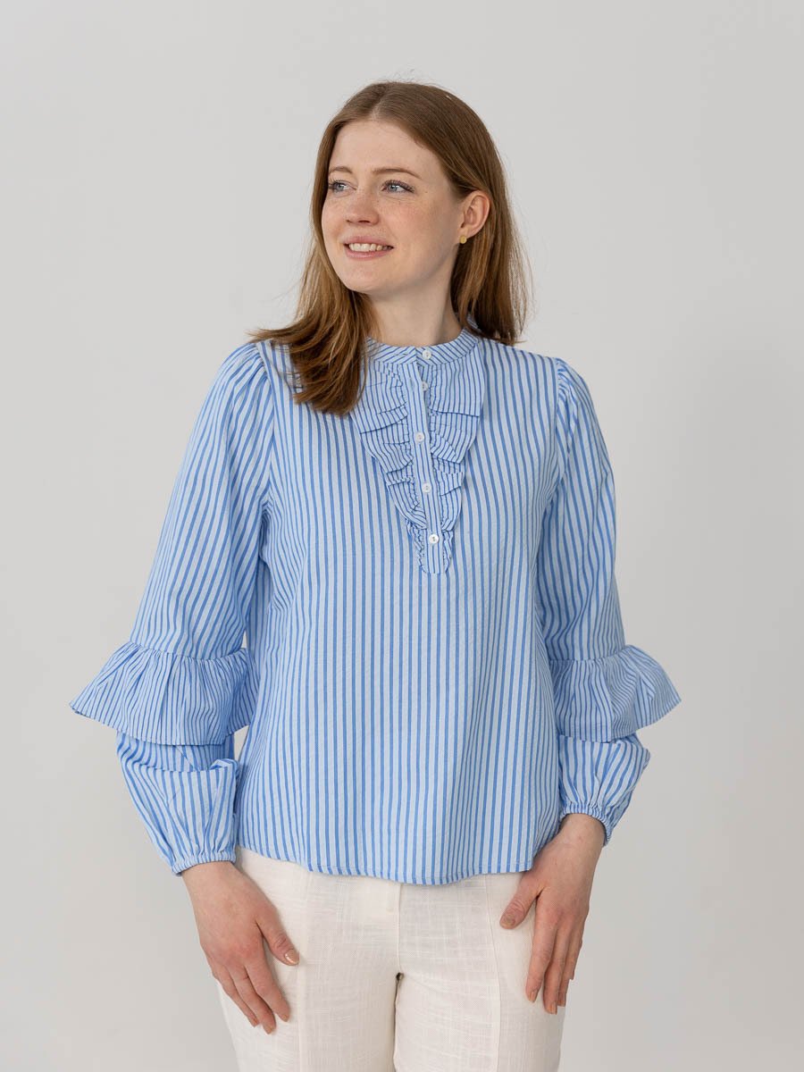 A-View Karin blouse Blue/White