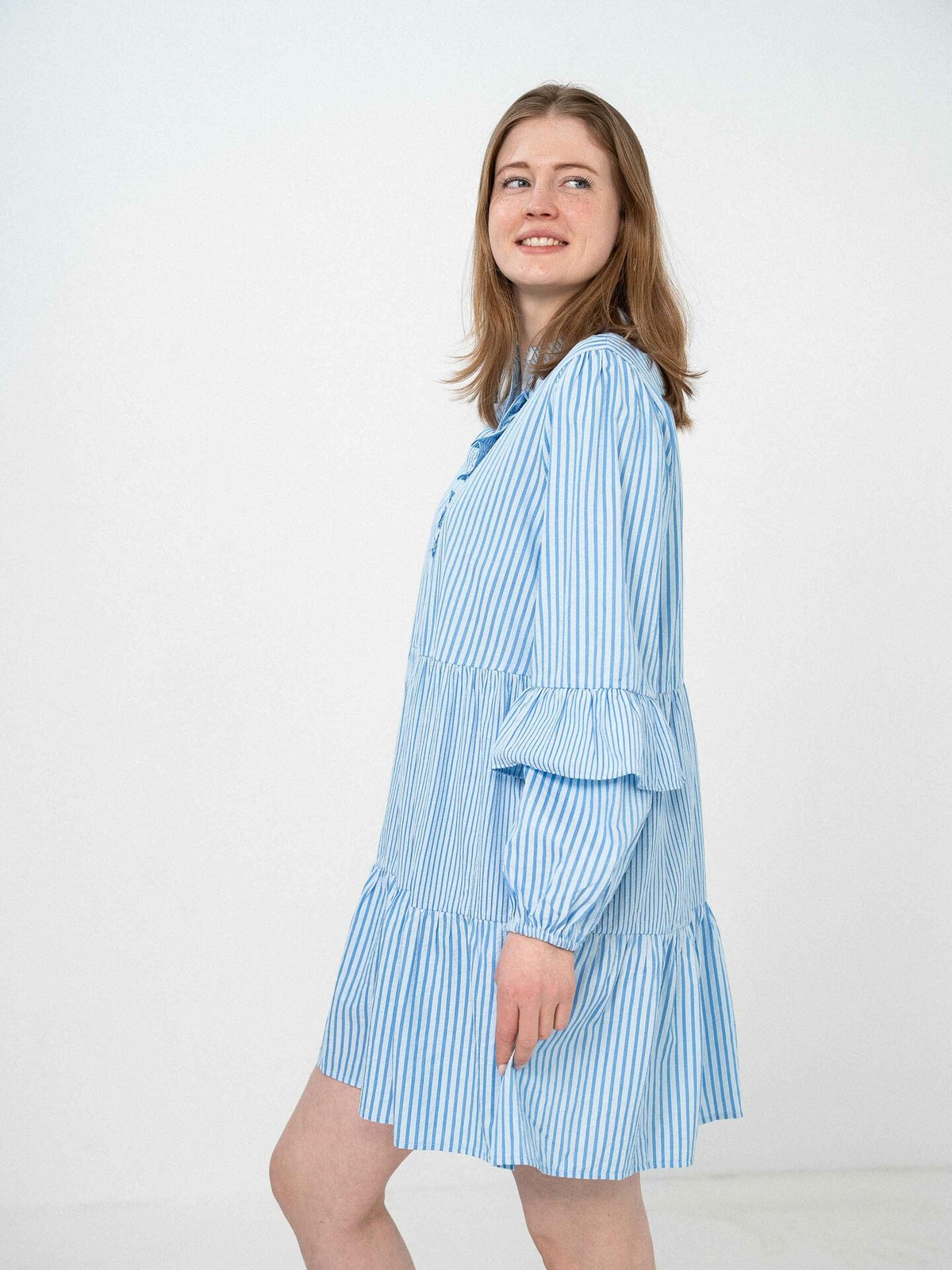 A-View Karin dress Blue/white stribe