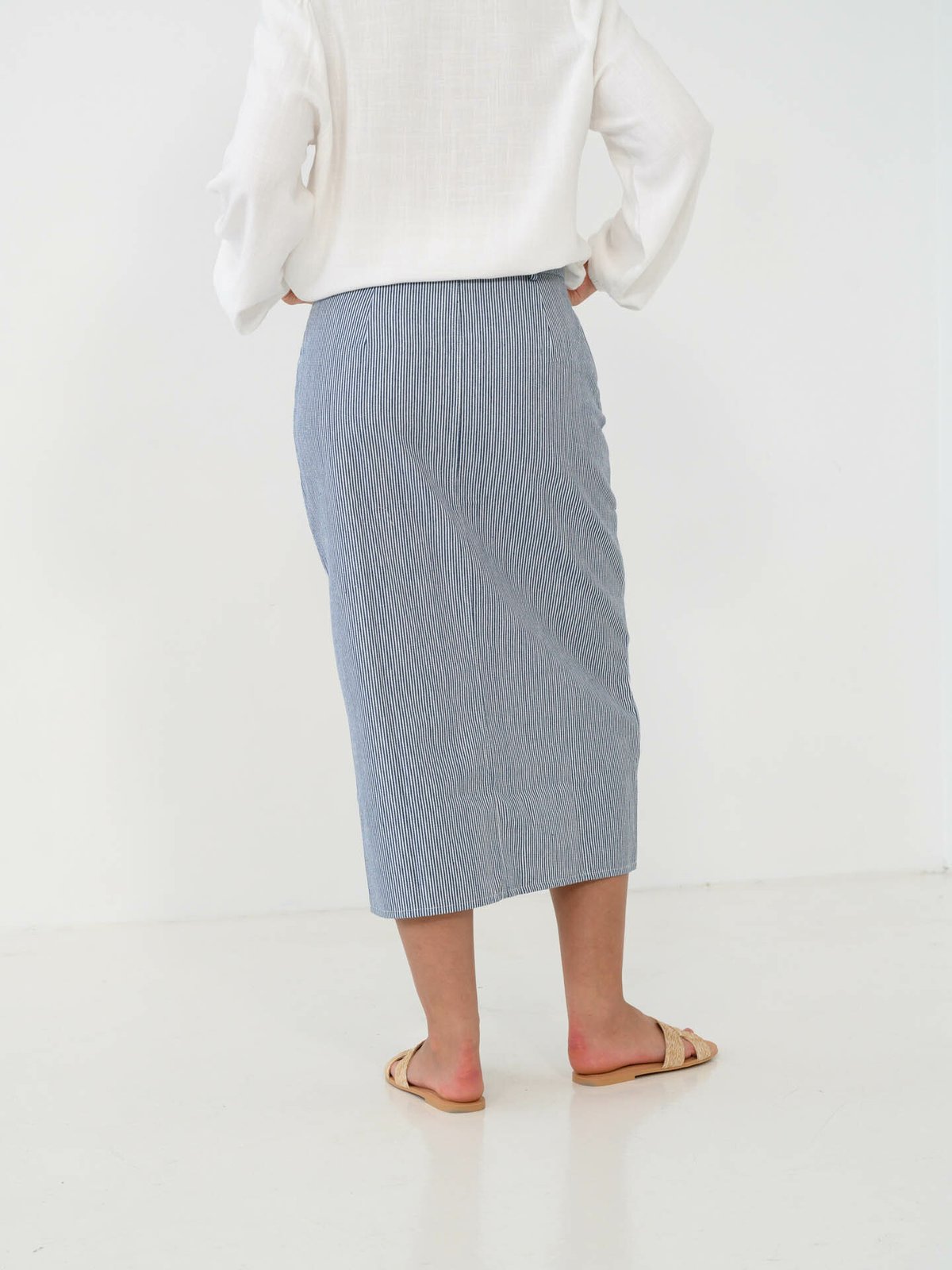 A-View Kana skirt Blue/white stribe