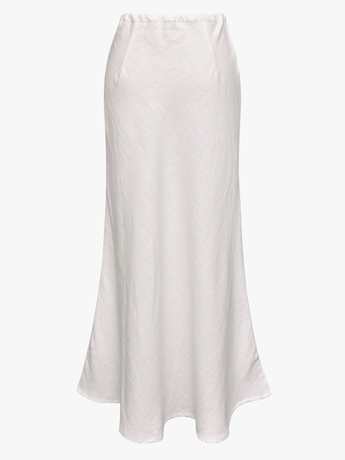 A-View Linen maxi skirt White