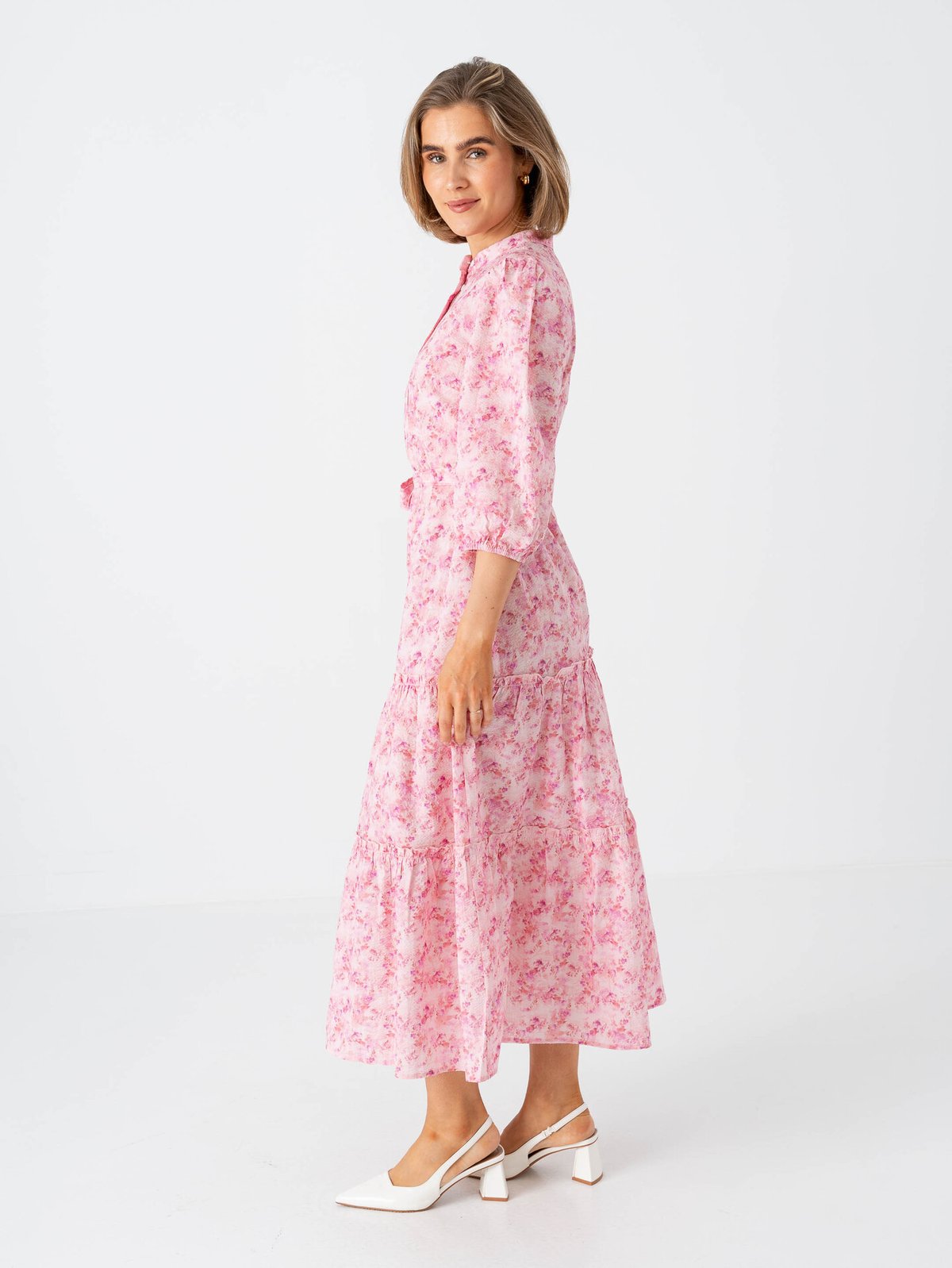 A-View Kate Long Dress Rose / Hot Pink