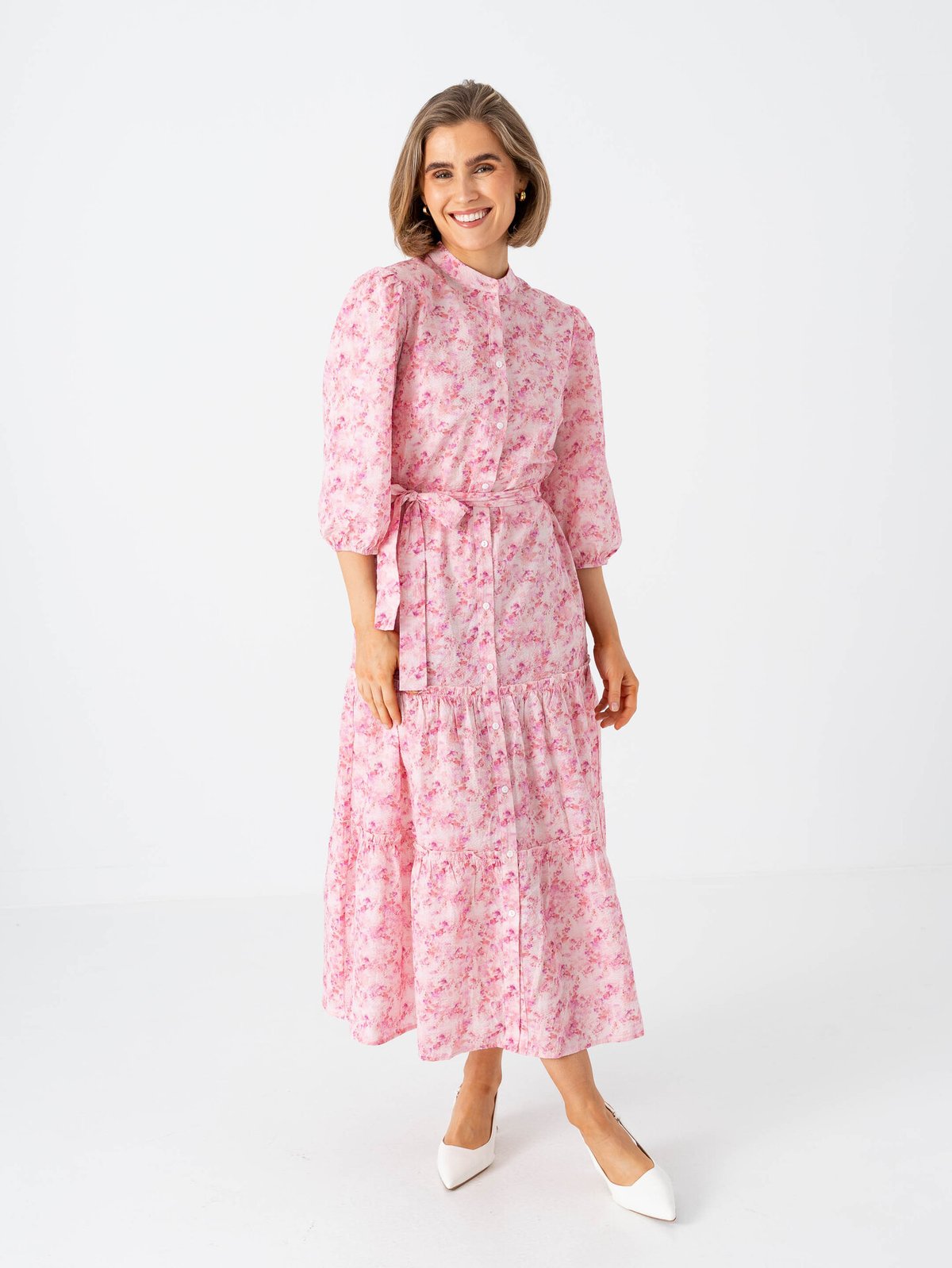 A-View Kate Long Dress Rose / Hot Pink