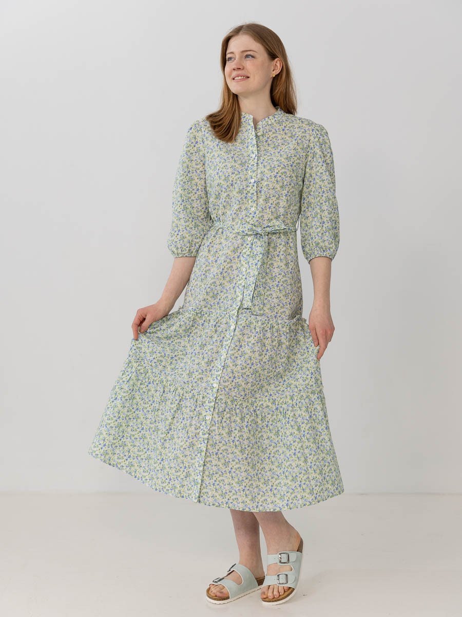 A-View Kate Long Dress Pale Mint / Off White